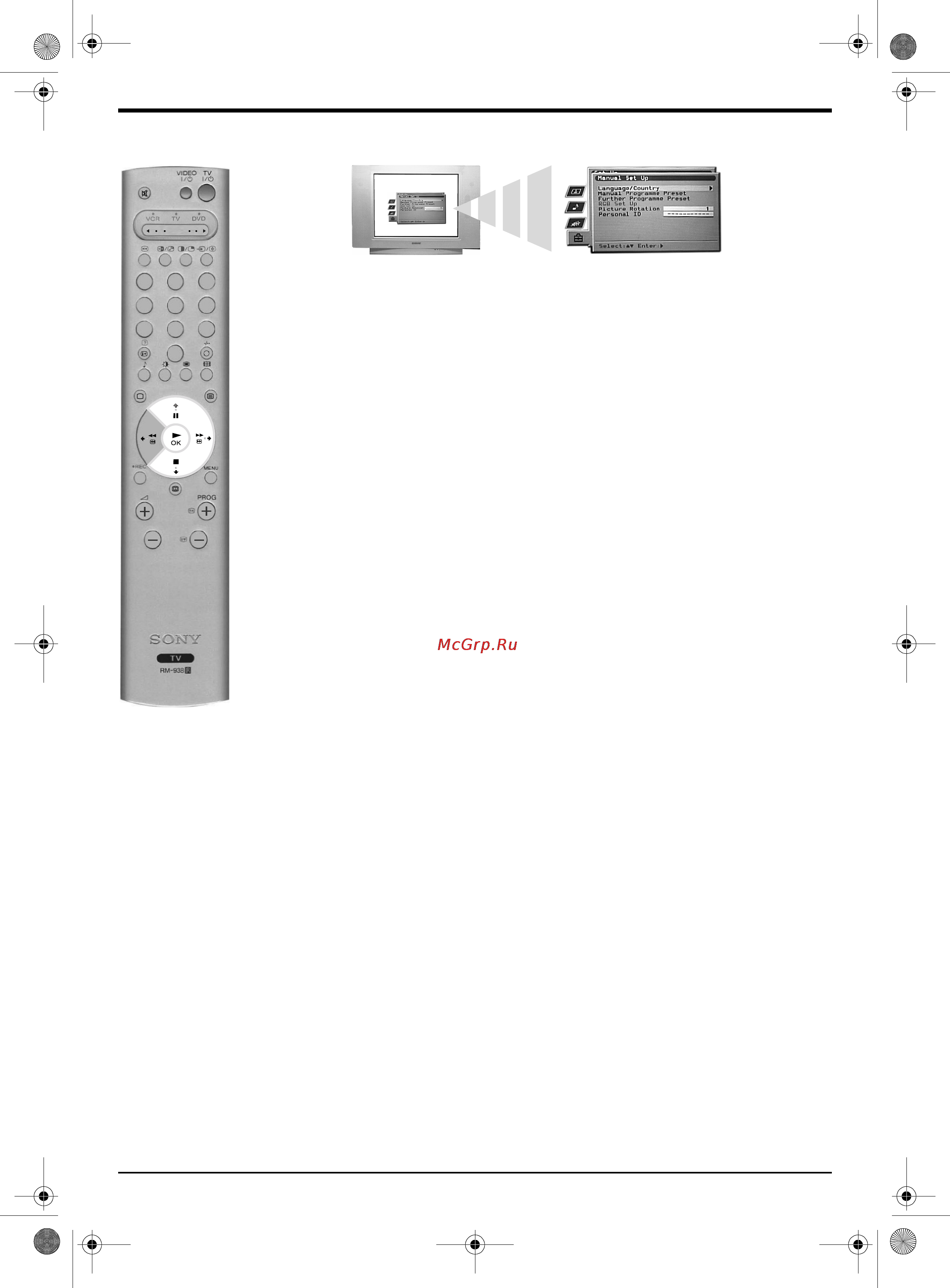 Sony TRINITRON KV-29FQ76K [68/148] Manual set up menu