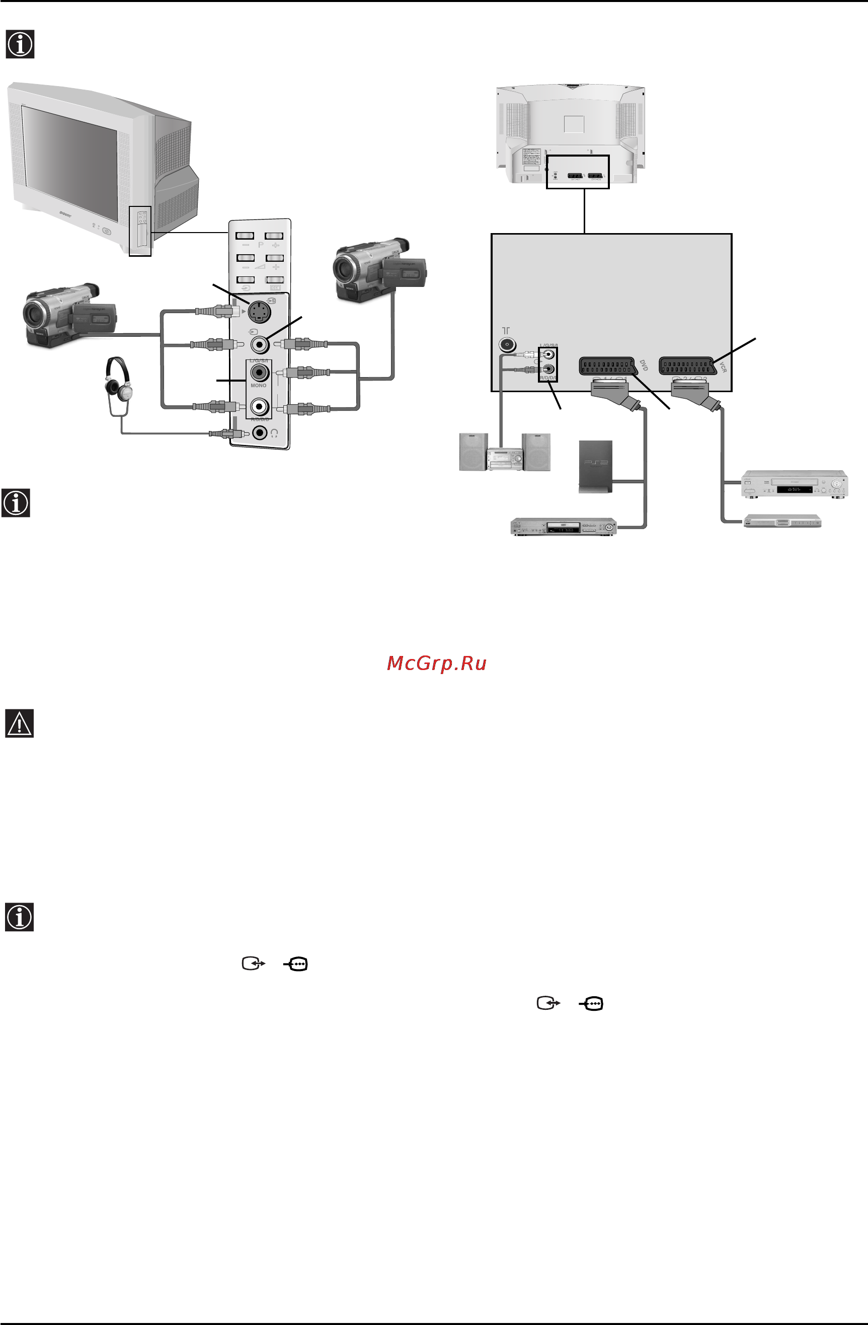 Sony KV-29CS60K [58/124] Připojení přídavných zařízení