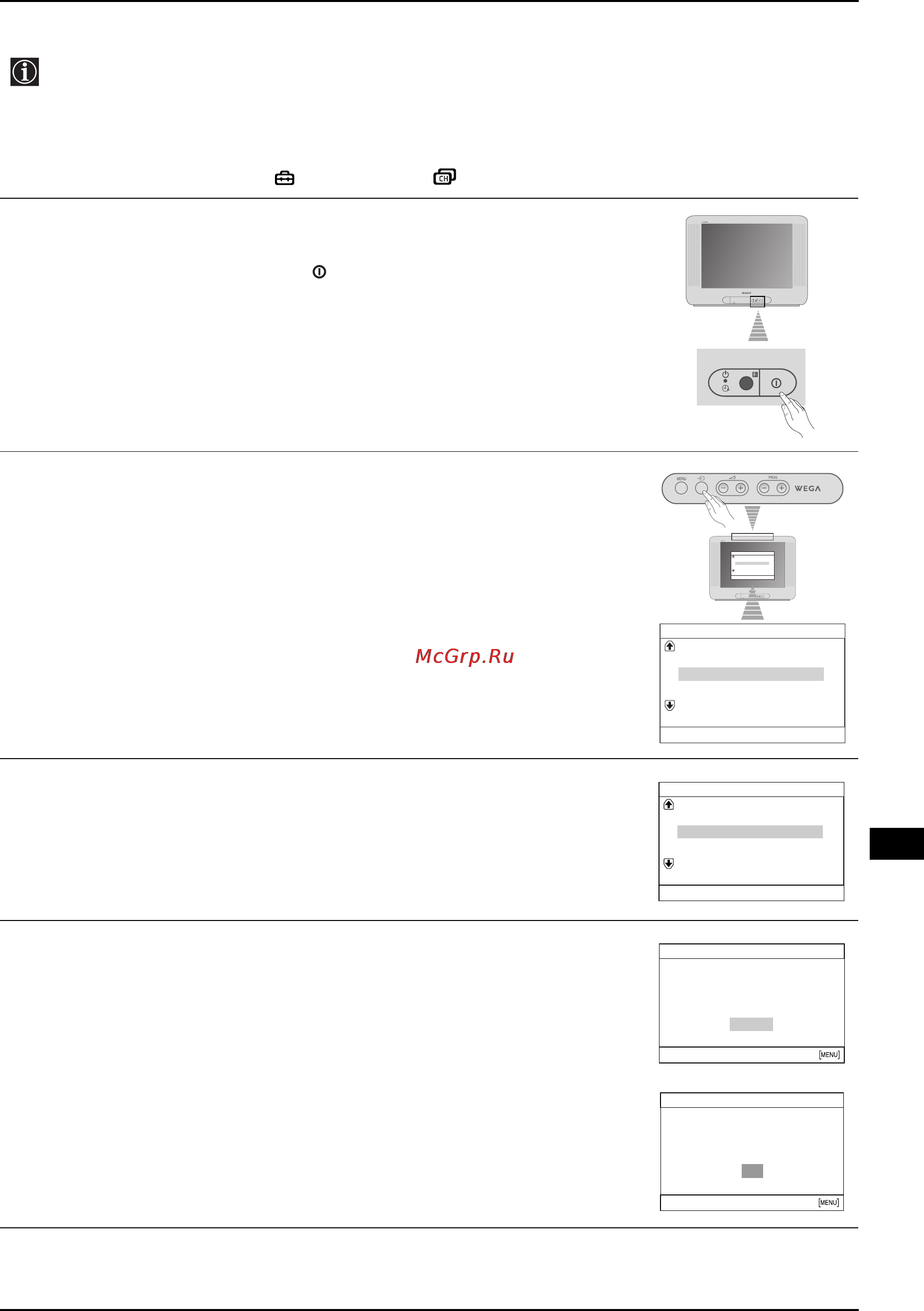 Sony FD TRINITRON KV-21CE10K [71/116] Włączanie telewizora i automatyczne programowanie