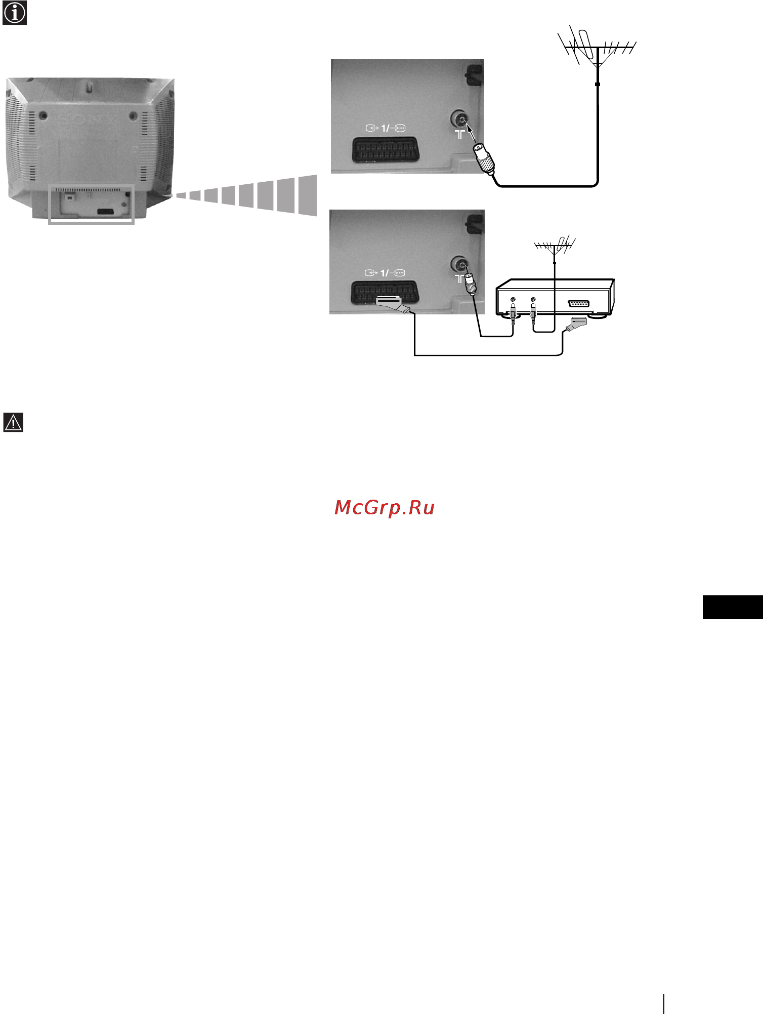 Sony FD TRINITRON KV-21CL1K [97/128] Подключение внешней антенны и видеомагнитофона