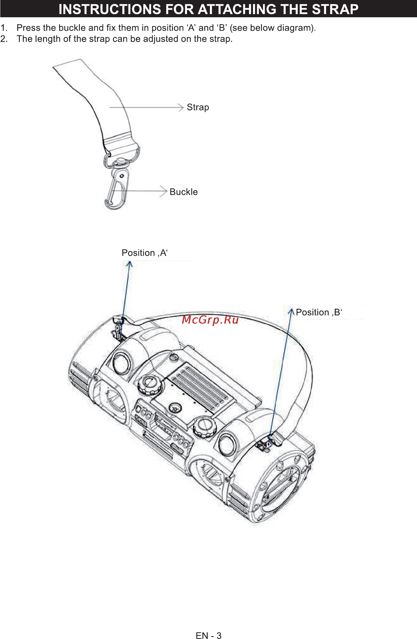 Sencor SPT 330 [4/11] Instructions for attaching the strap