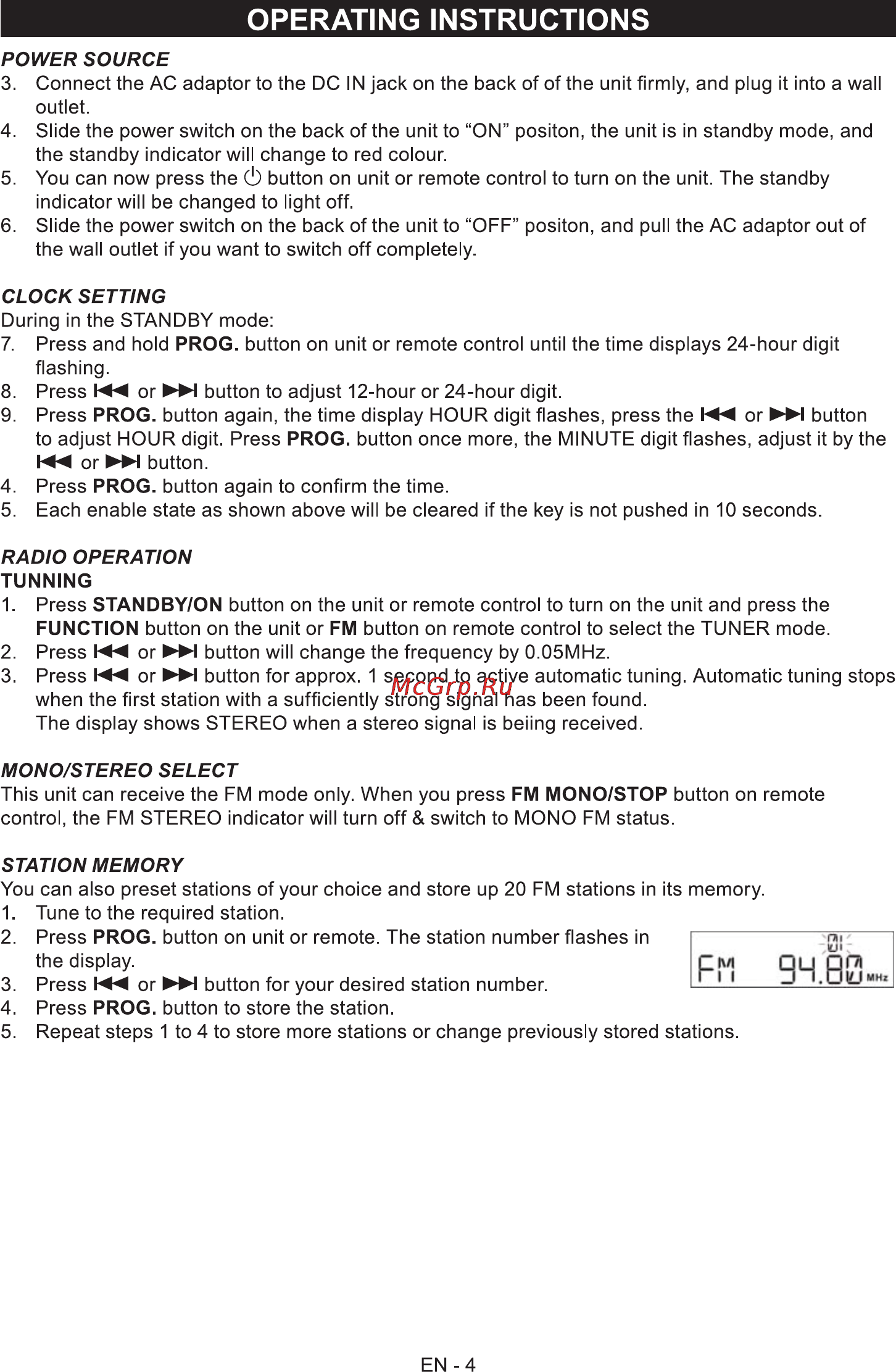Sencor SPT 330 [5/11] Operating instructions
