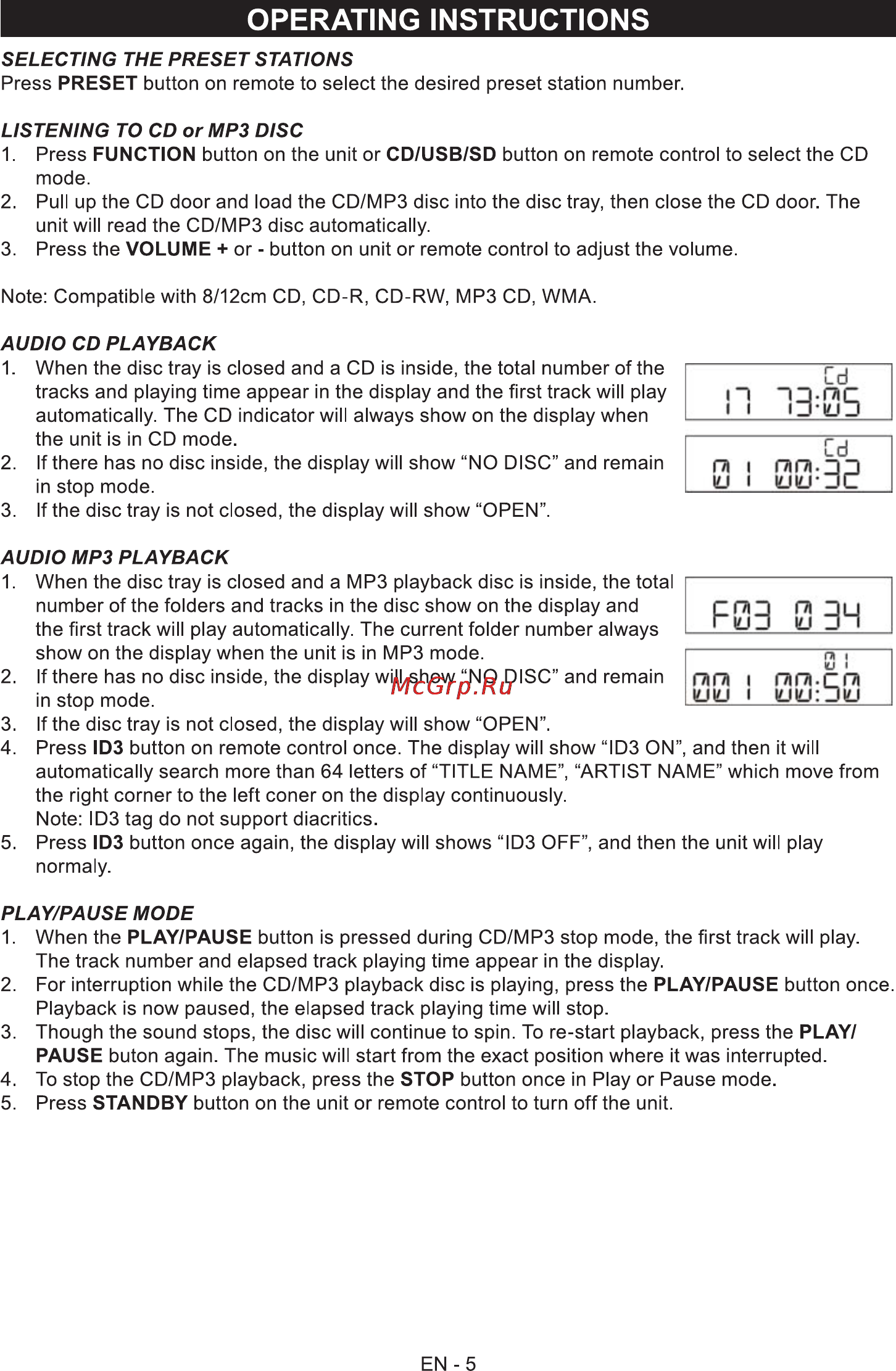 Sencor SPT 330 [6/11] Operating instructions