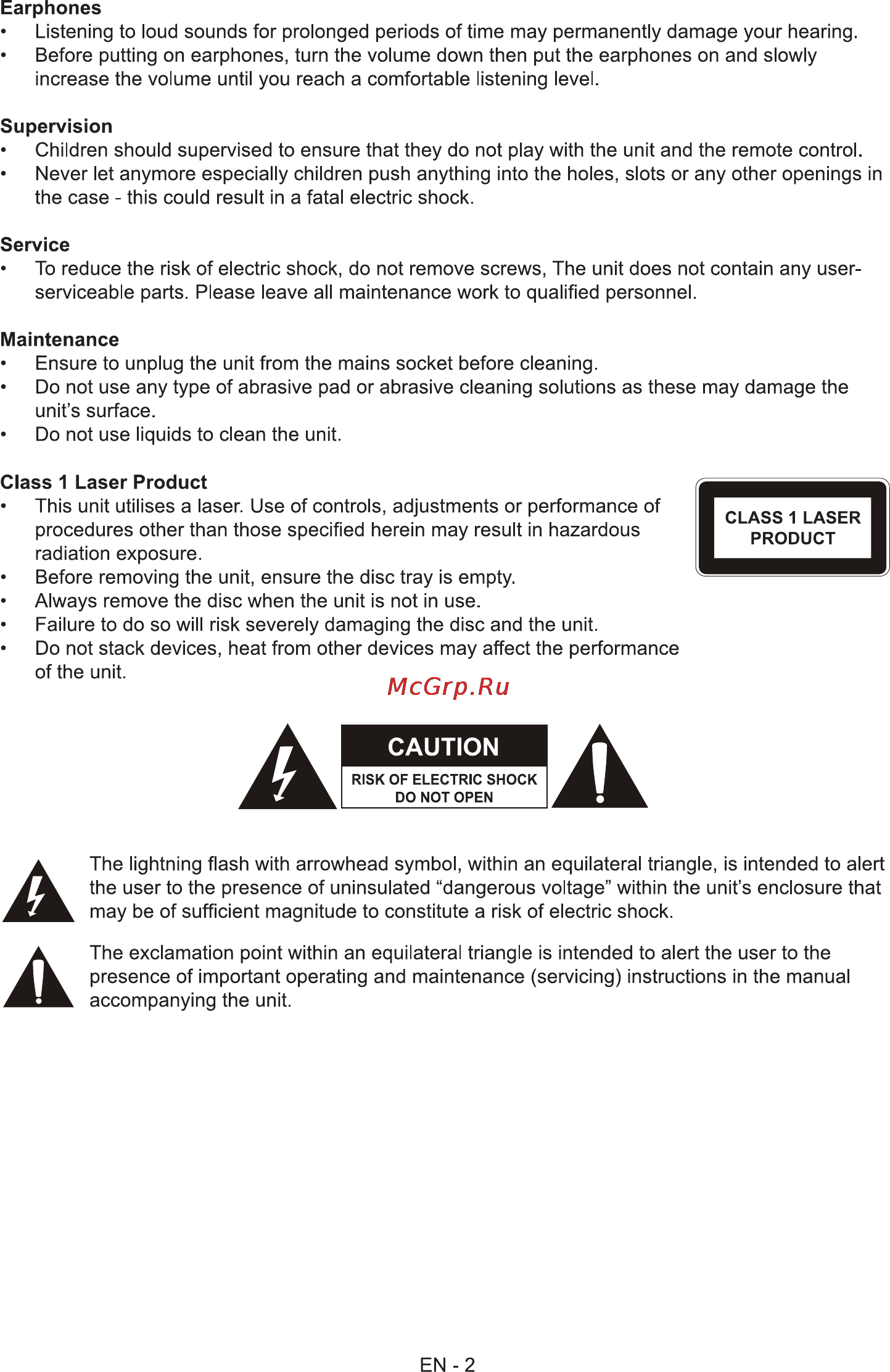 Sencor SPT 227 B [4/16] Caution