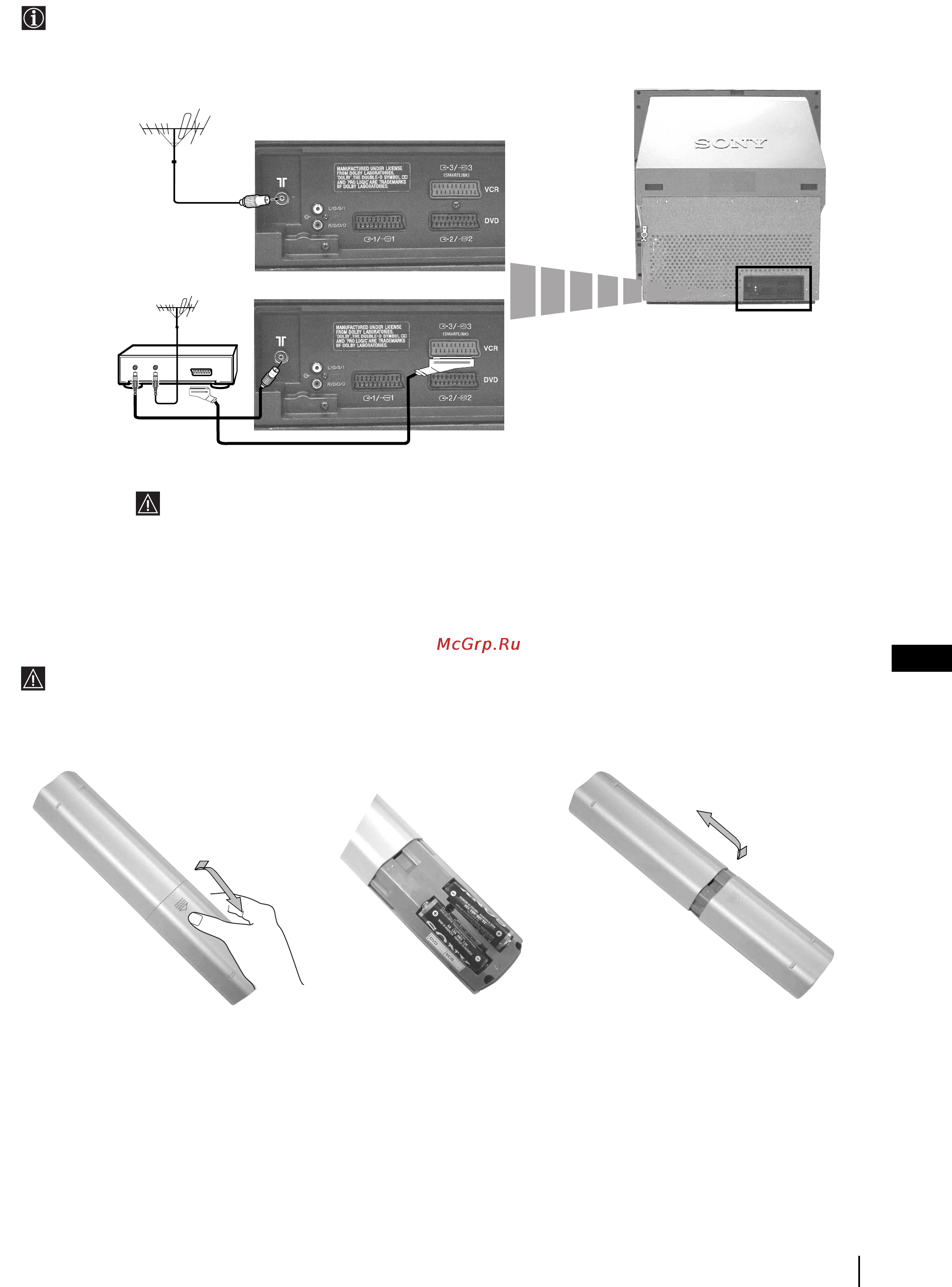 Sony KP-41PX2 [103/148] Podłączanie anteny i magnetowidu