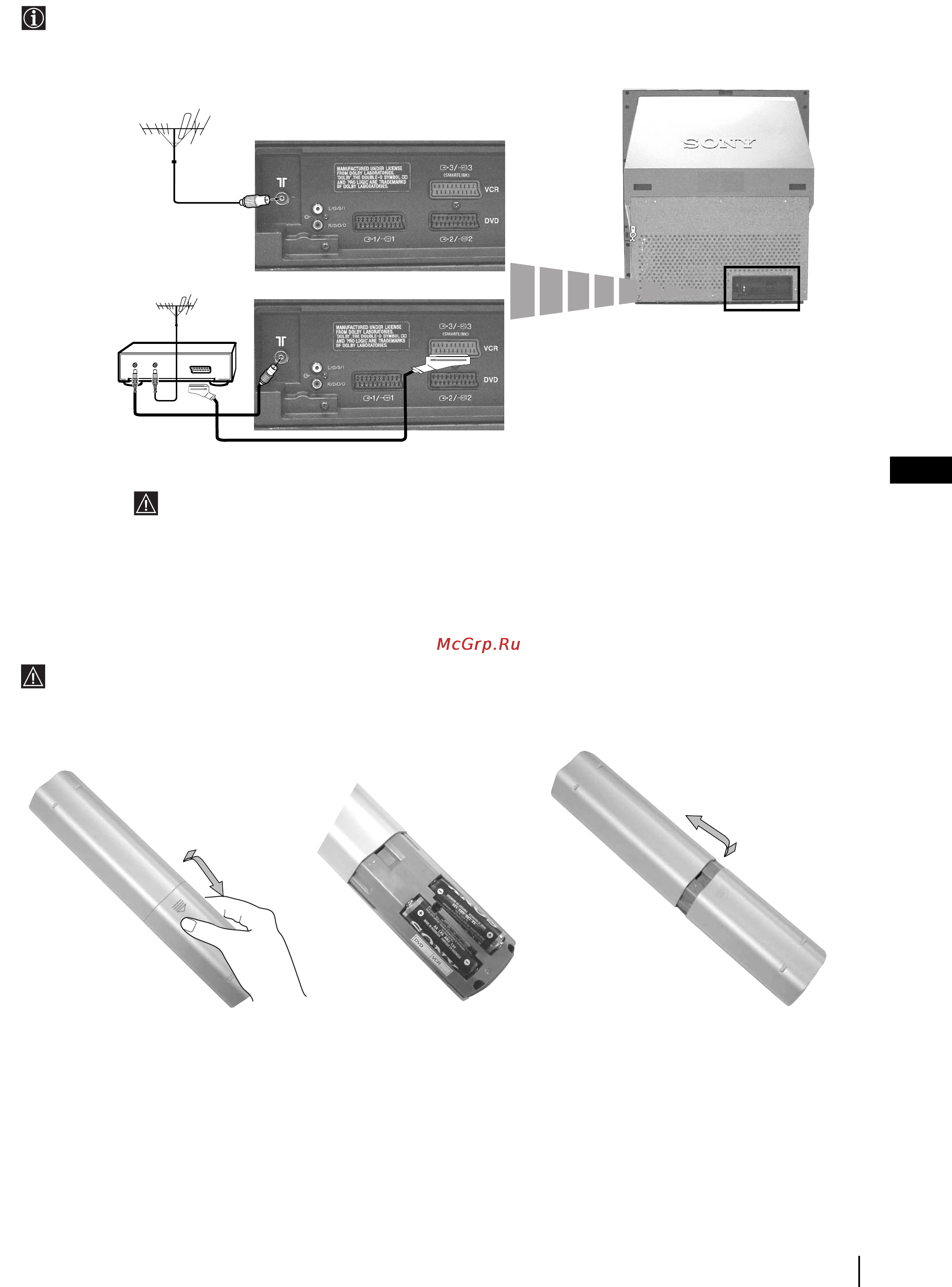 Sony KP-41PX2 [7/148] Connecting the aerial and vcr