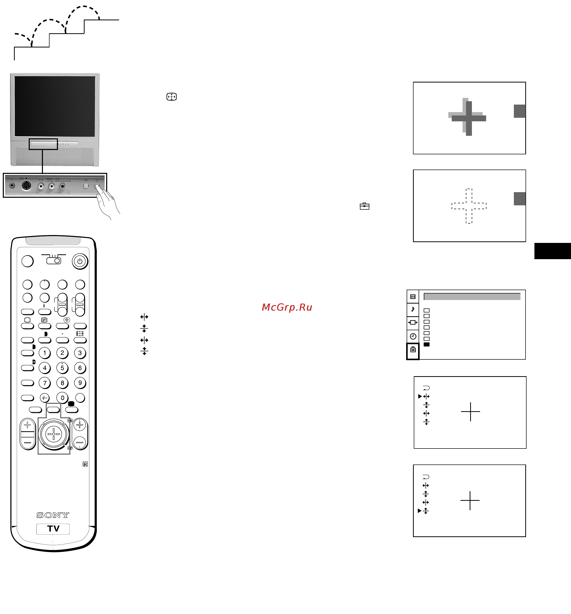 Sony KP-41PX1R [9/99] Step 3 adjusting colour registration convergence