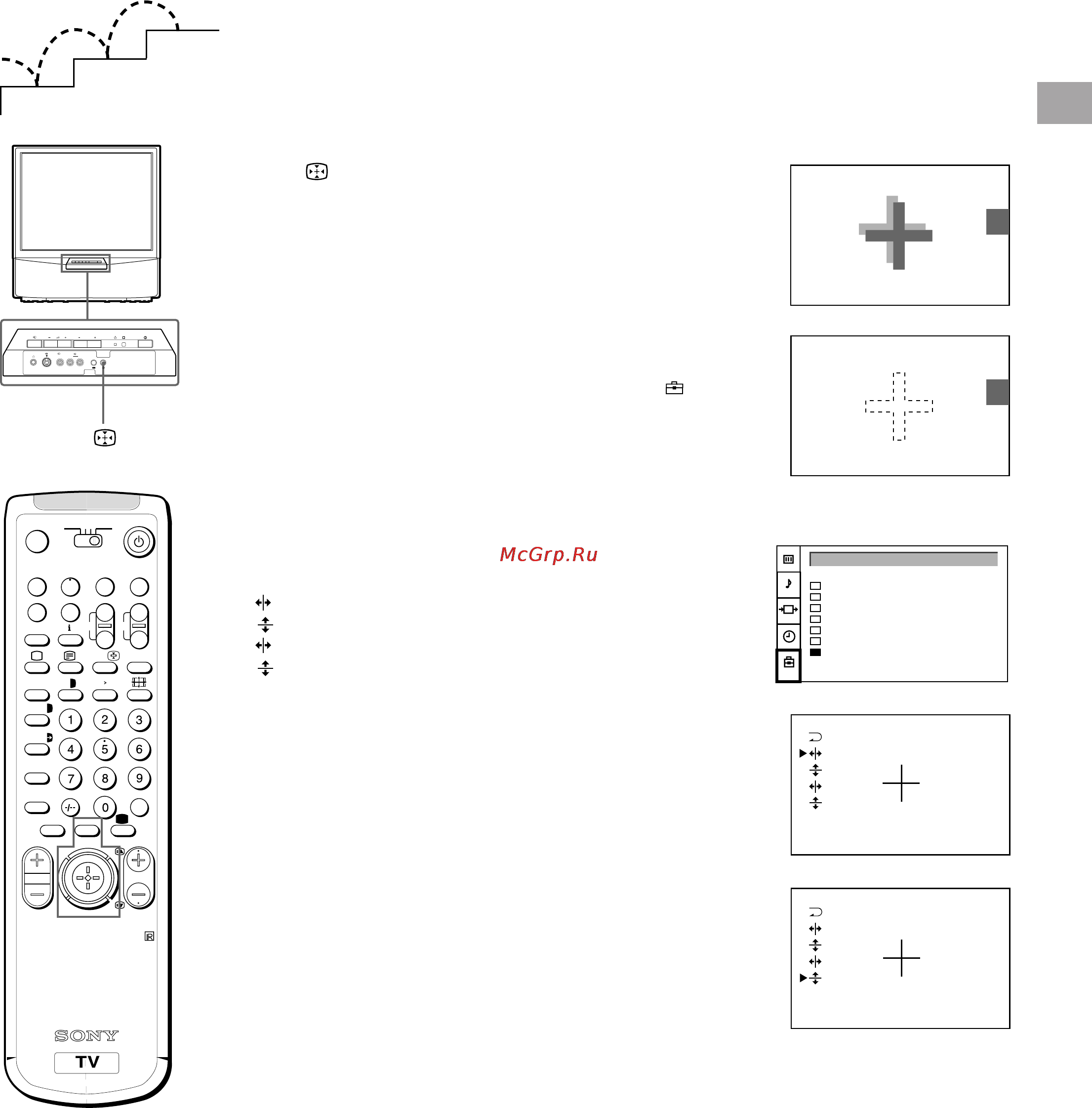 Sony KP-41S5K [9/146] Step 3 adjusting colour registration convergence