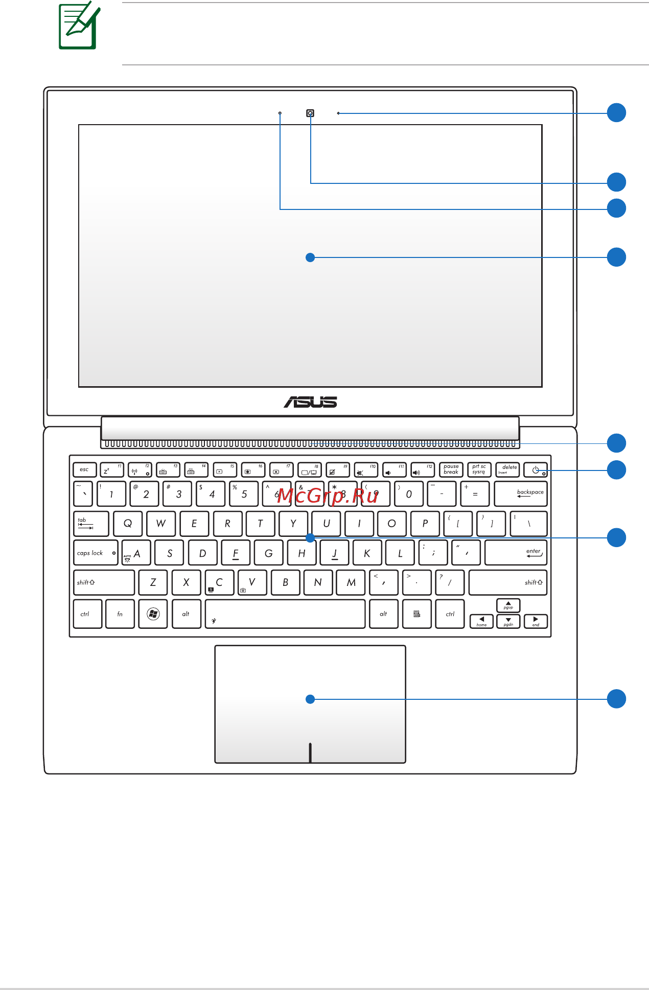 Asus ZENBOOK UX31A UX31A-C4027H [14/98] Верхняя сторона