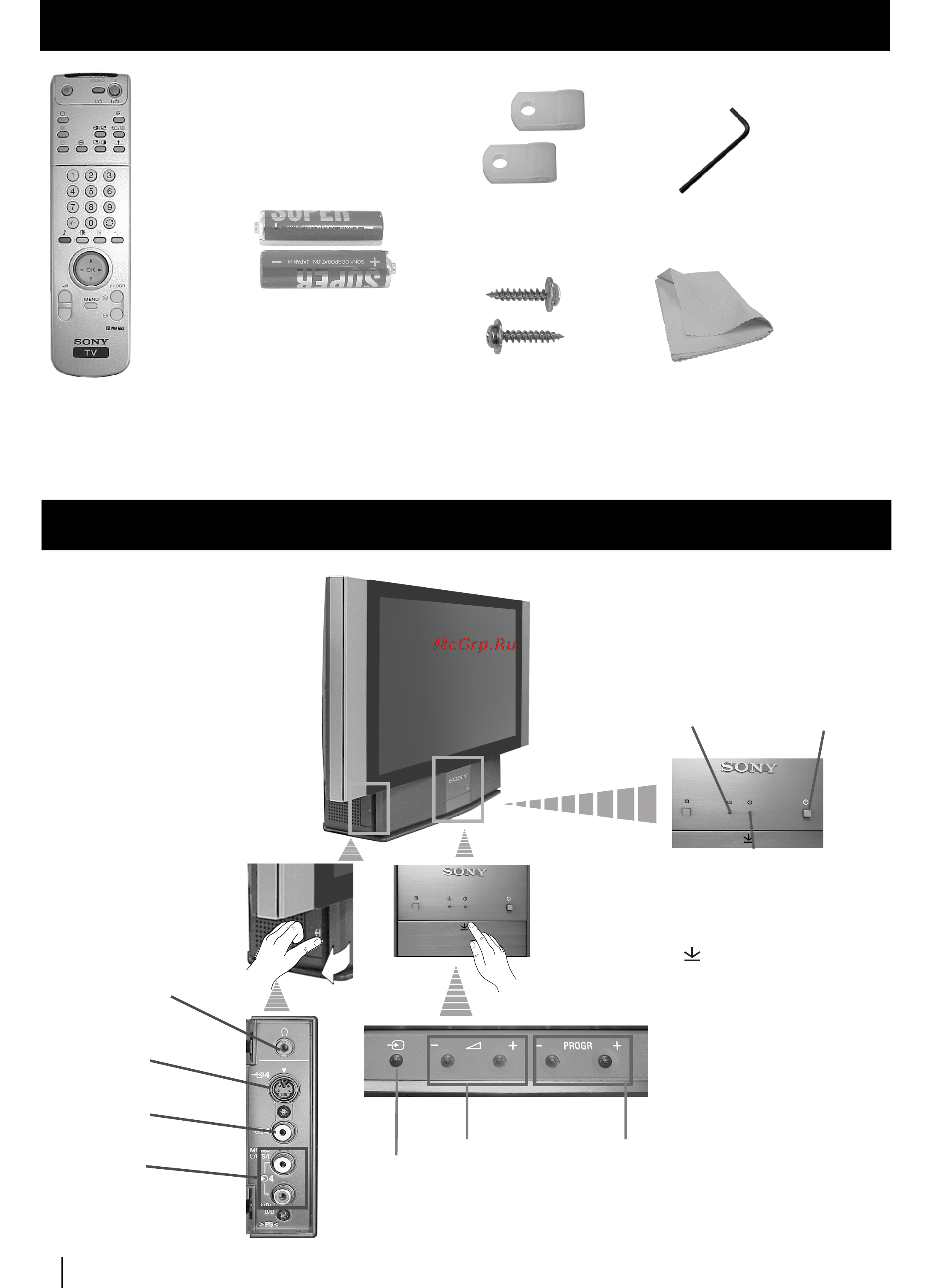 Sony GRAND VEGA KF-50SX100K [67/193] Przegląd przycisków urządzenia