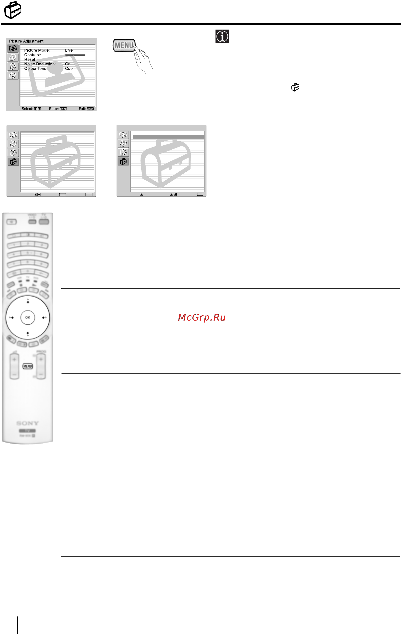 Sony GRAND VEGA KF-42SX300K [17/192] The set up menu