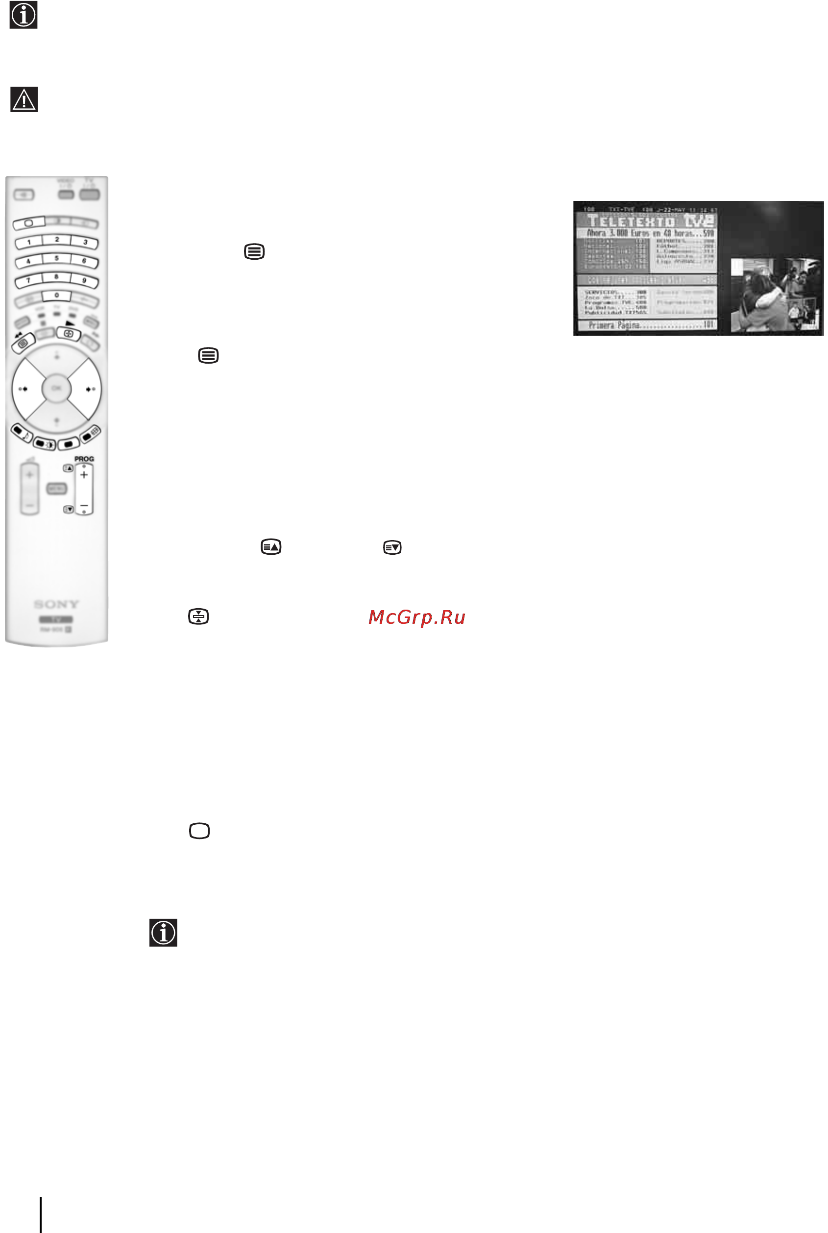 Sony GRAND VEGA KF-50SX300K [21/192] Teletext
