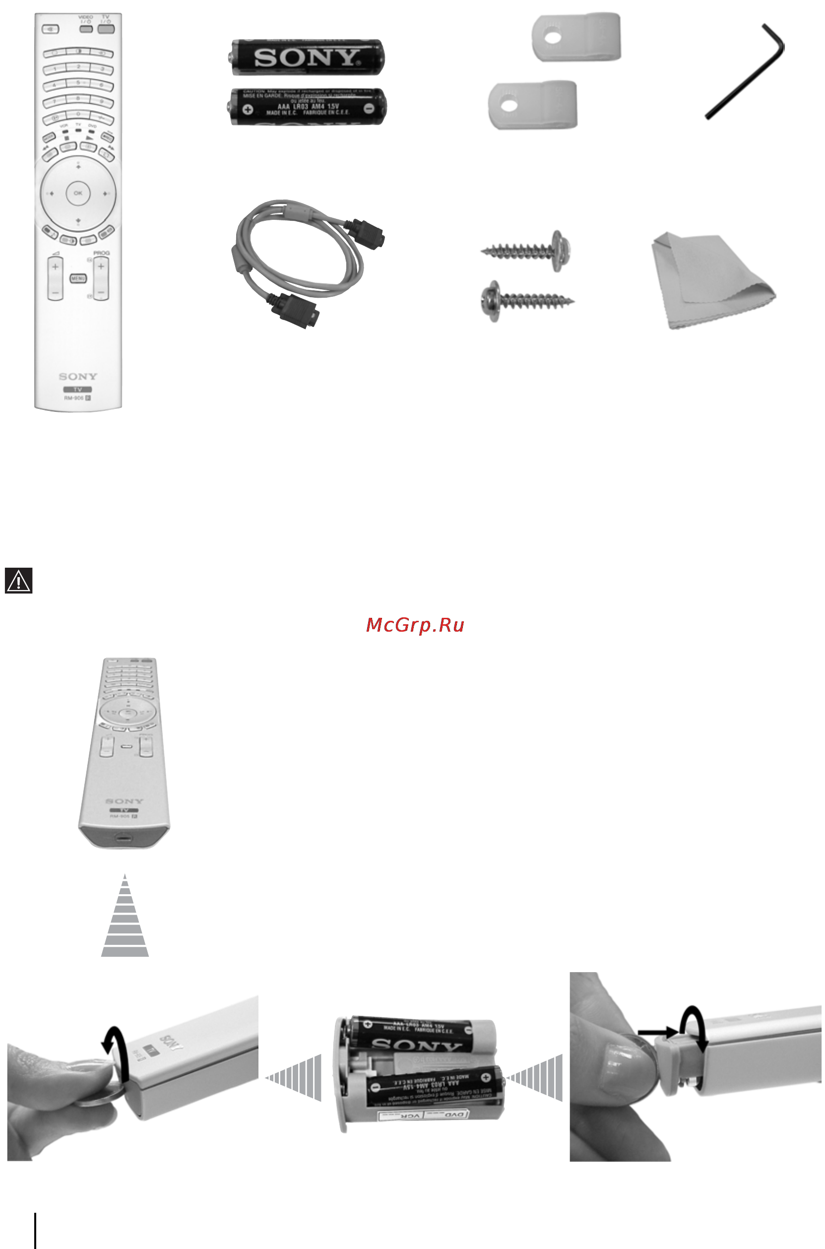 Sony GRAND VEGA KF-50SX300K [69/192] Kontrola dodávaného příslušenství