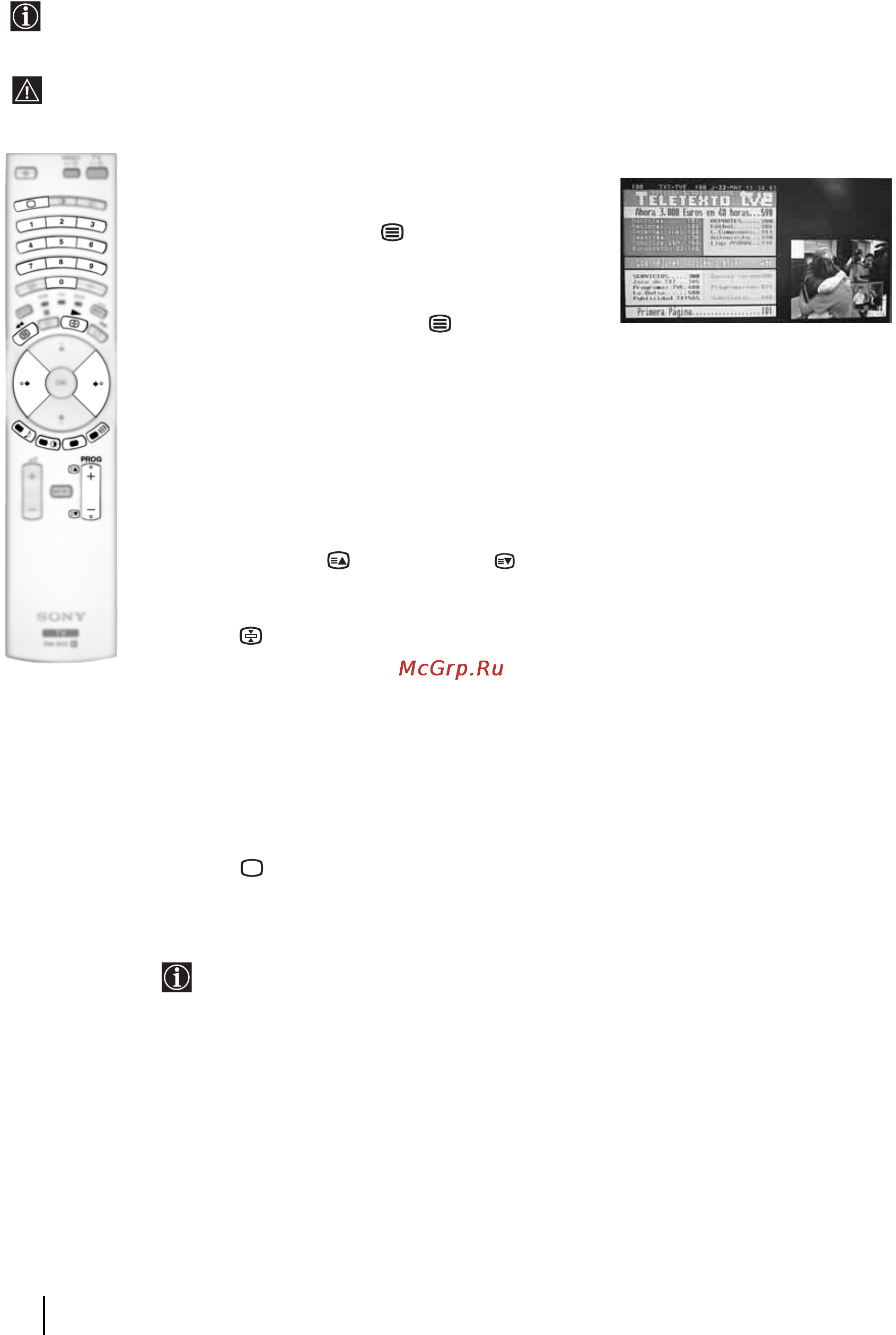 Sony GRAND VEGA KF-50SX300K [85/192] Teletext