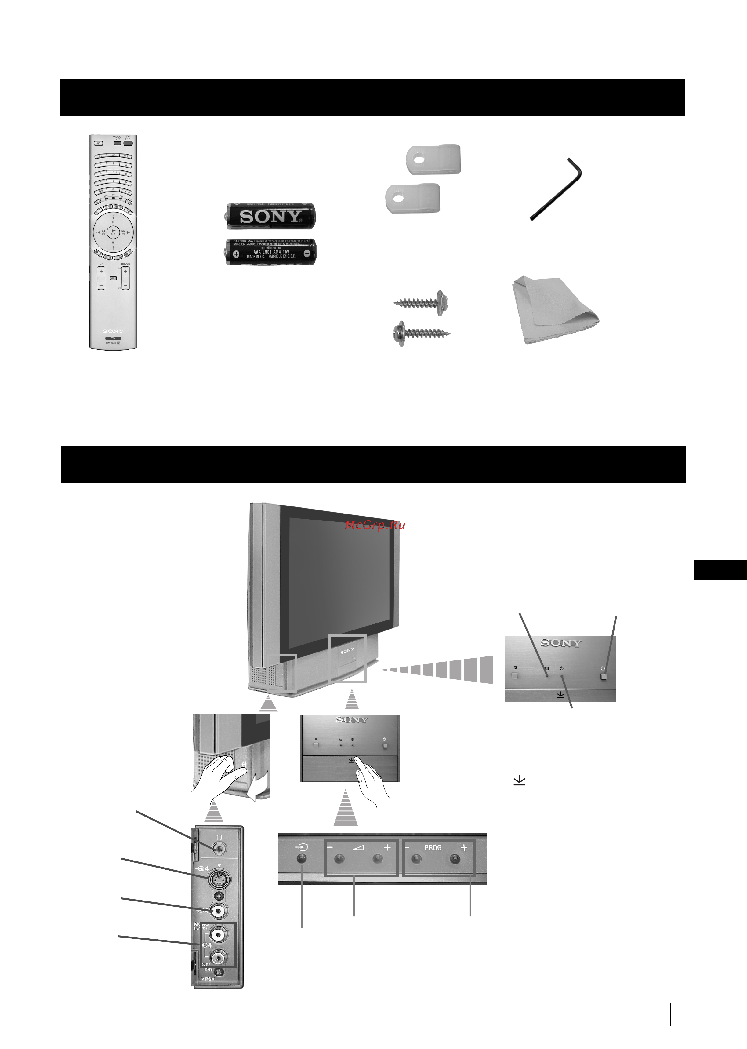 Sony GRAND VEGA KF-50SX200K [144/212] Przegląd przycisków urządzenia