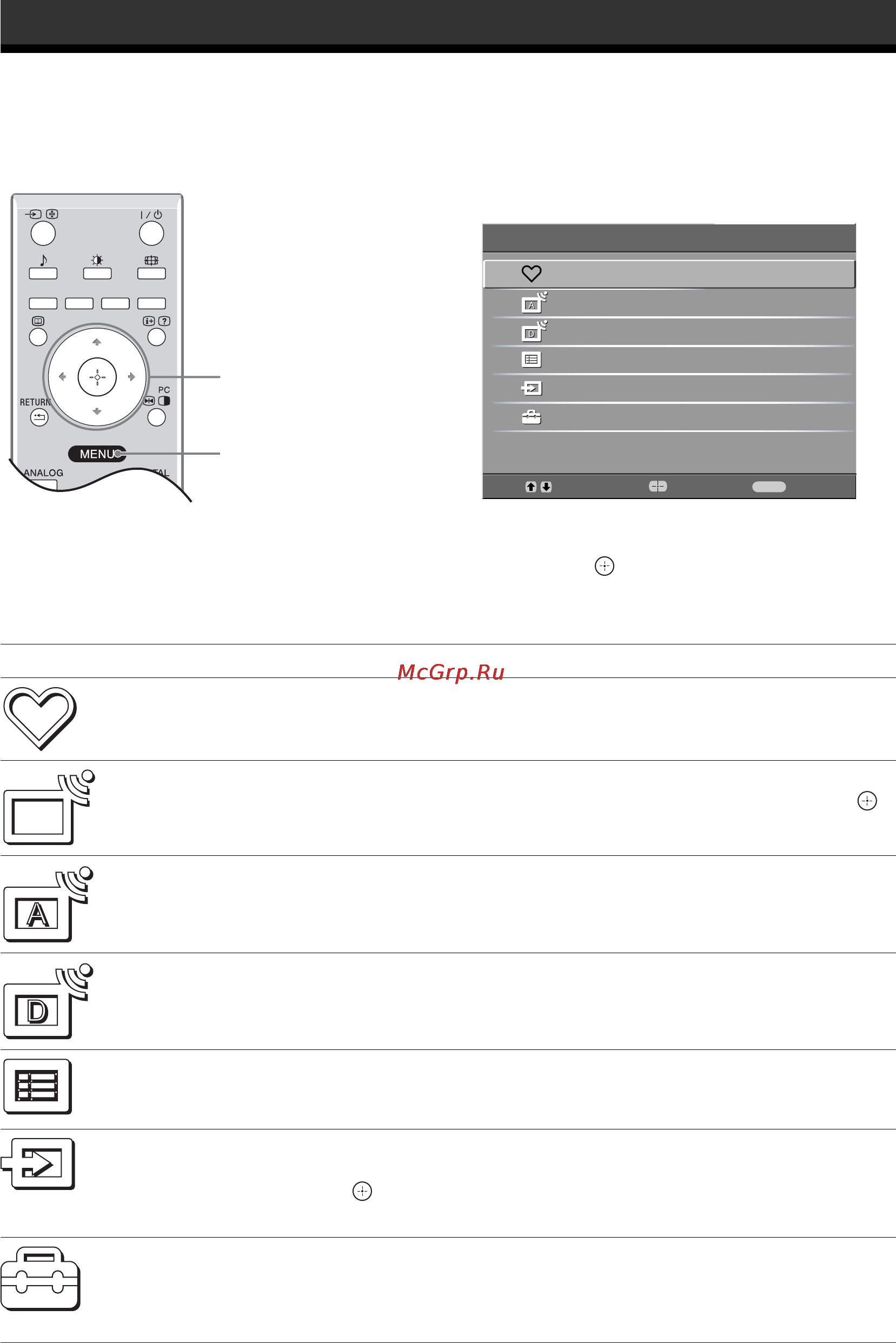 Sony BRAVIA KDF-50E2010 [18/196] Navigering i menyerna