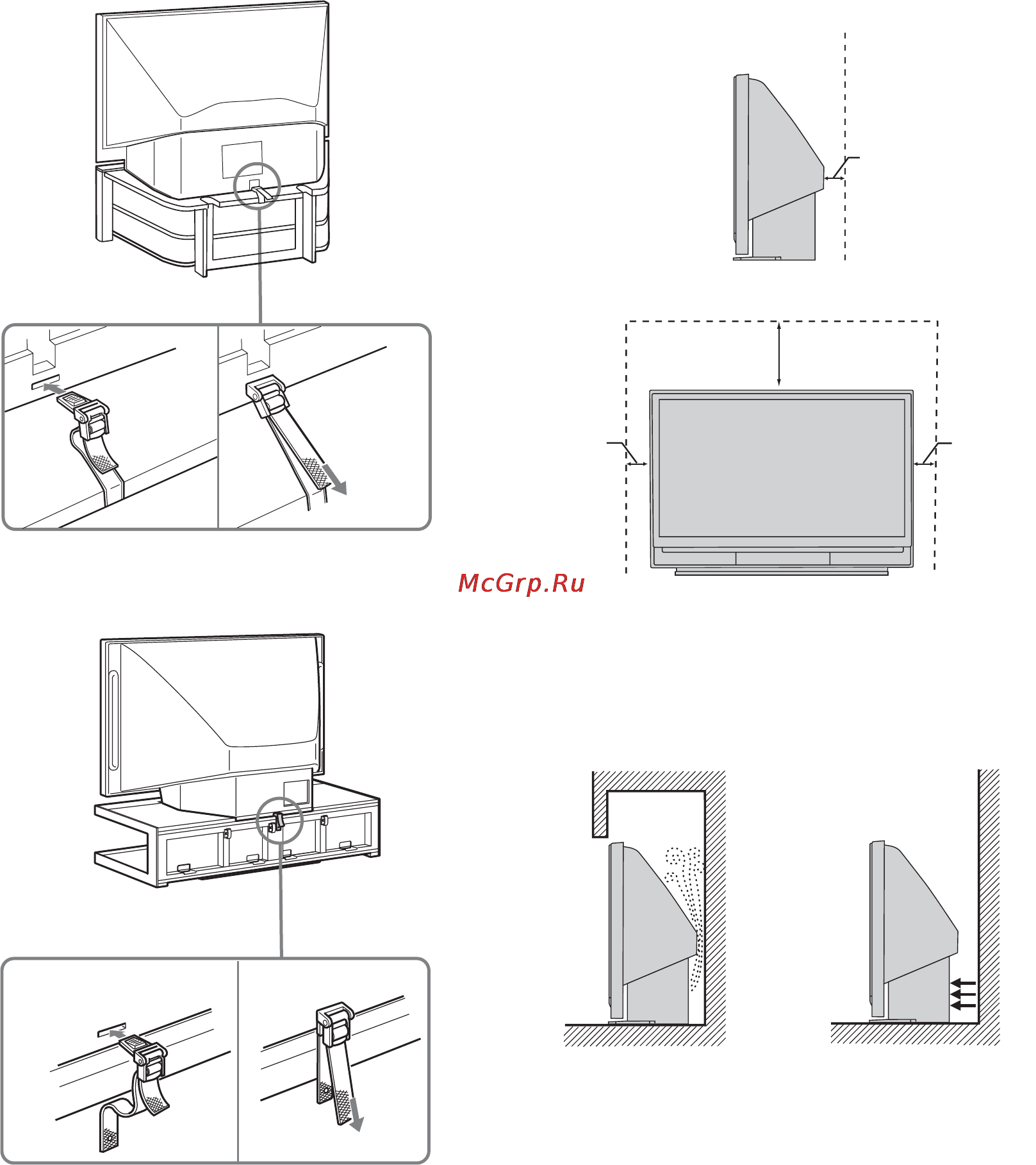 Sony BRAVIA KDS-55A2000 [252/372] Impedir que o televisor se vire