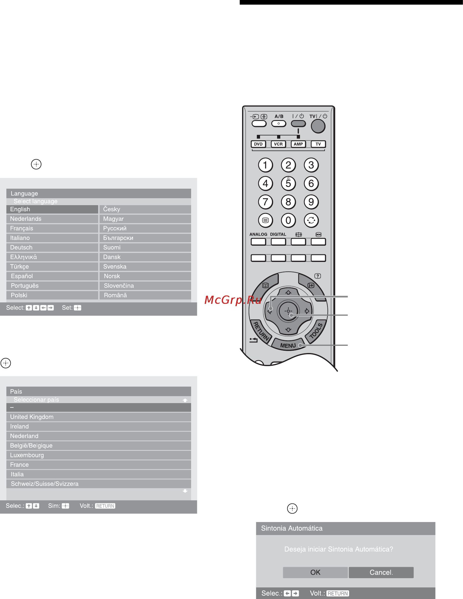 Sony BRAVIA KDS-55A2000 [254/372] Sintonização automática do televisor