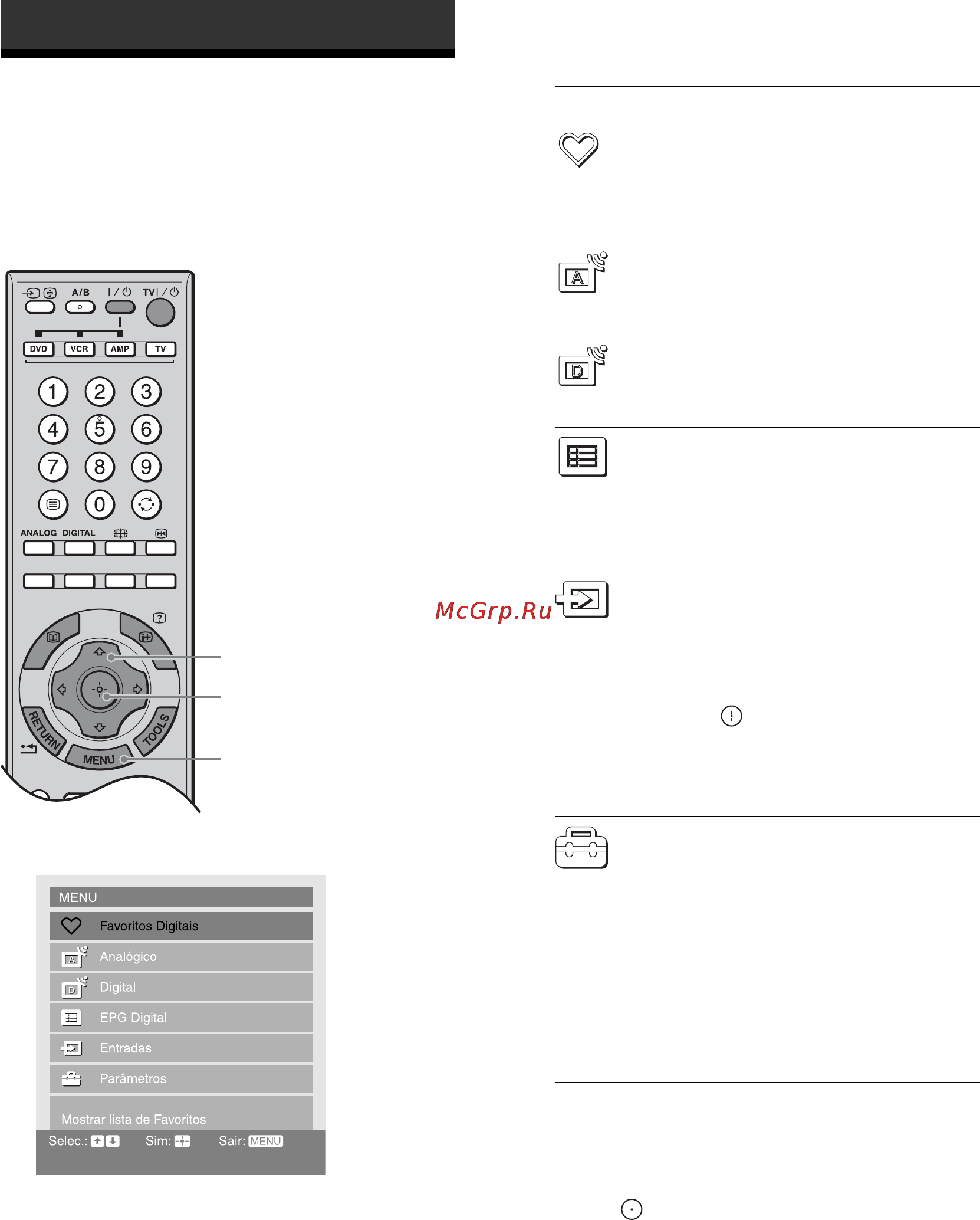 Sony BRAVIA KDS-55A2000 [272/372] Utilizar as funções menu