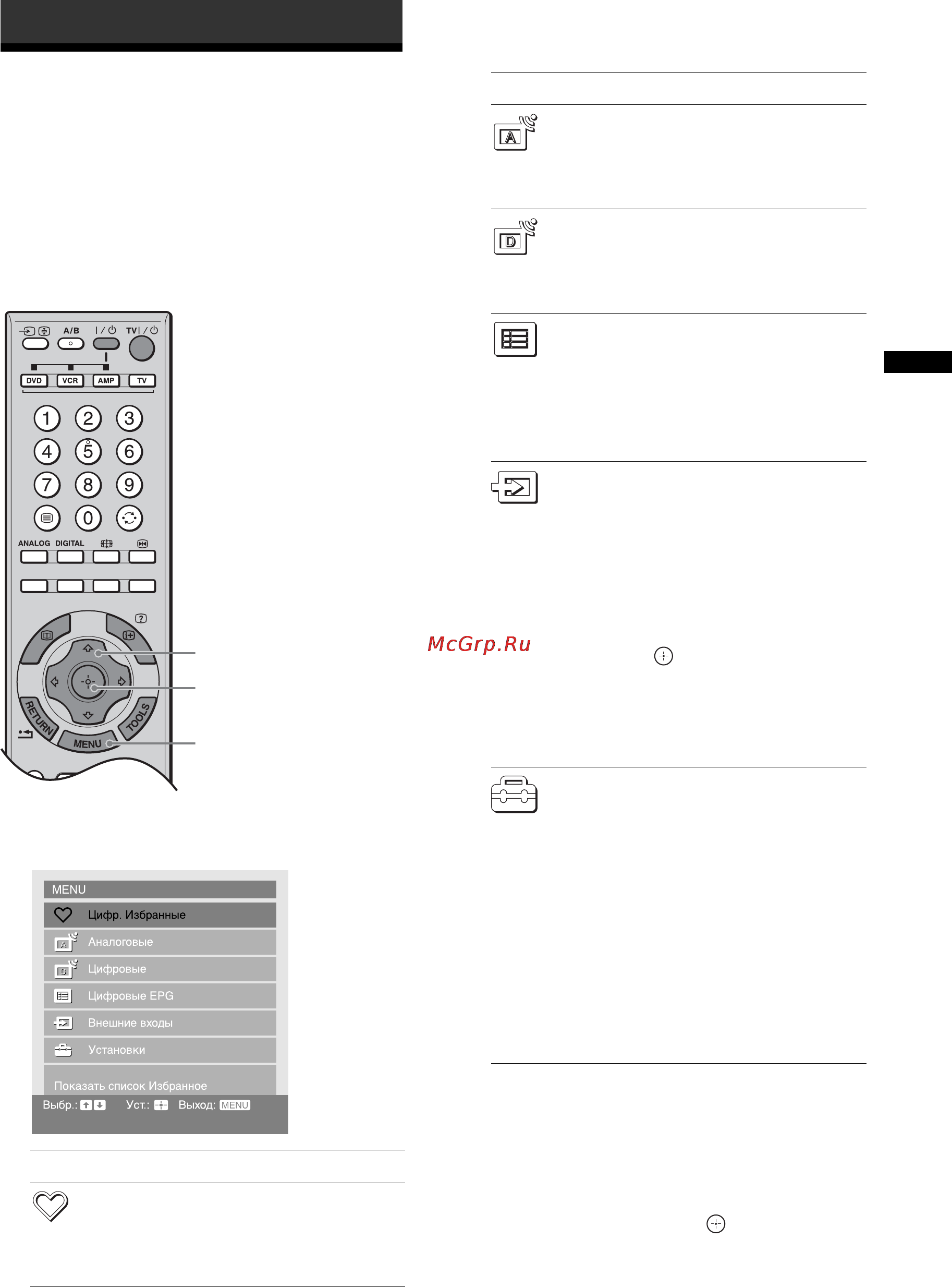 Sony BRAVIA KDS-55A2000 [331/372] Использование функций menu