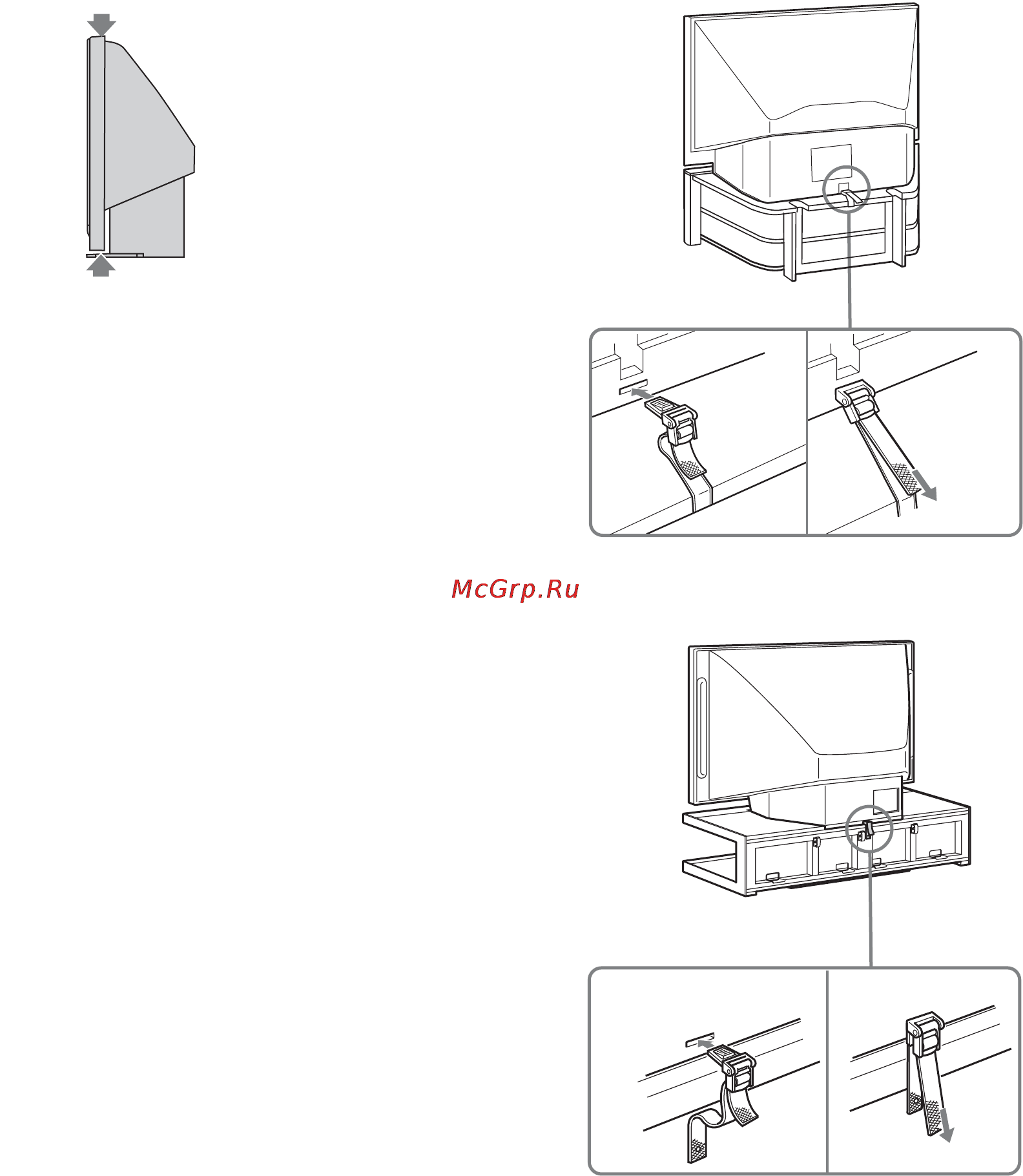 Sony BRAVIA KDS-55A2000 [72/372] Voorkomen dat de televisie omvalt