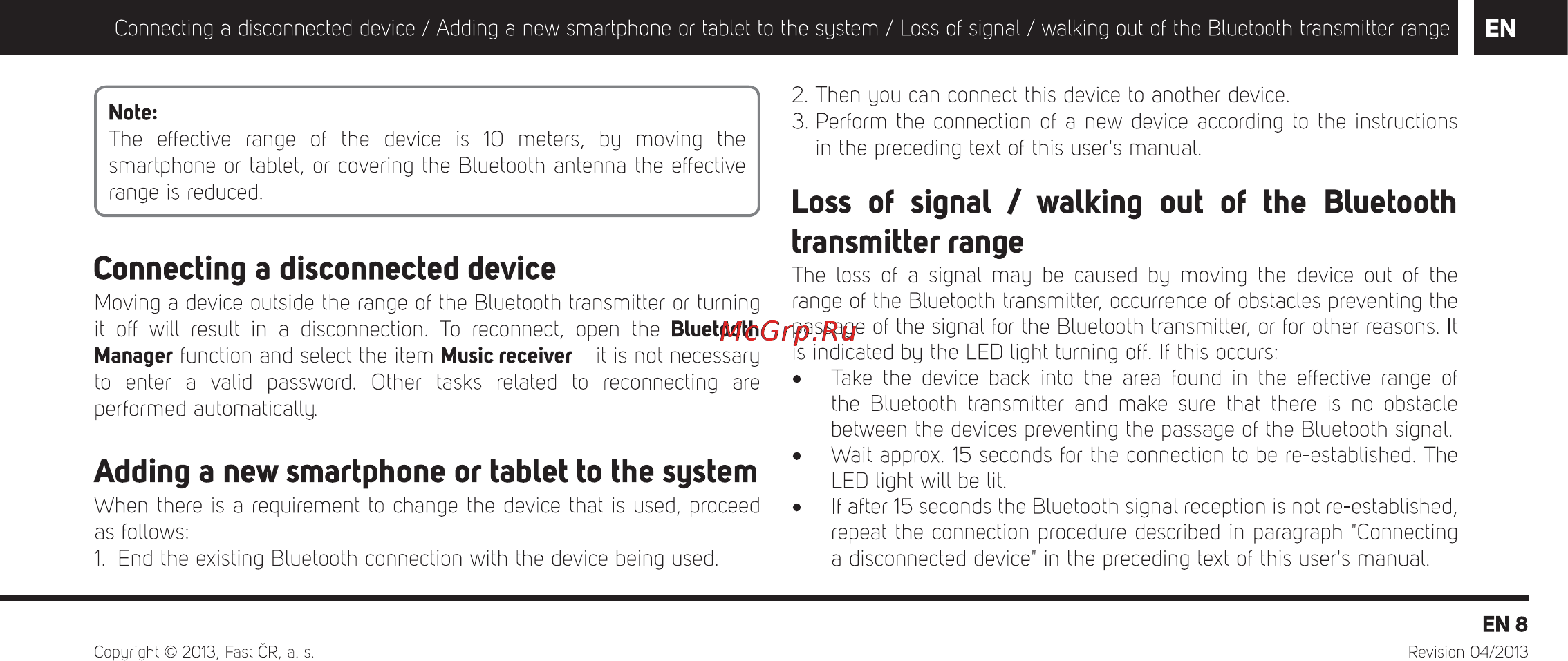 Sencor IMPERIAL BTR 500NFC [9/13] Adding a new smartphone or tablet to the system