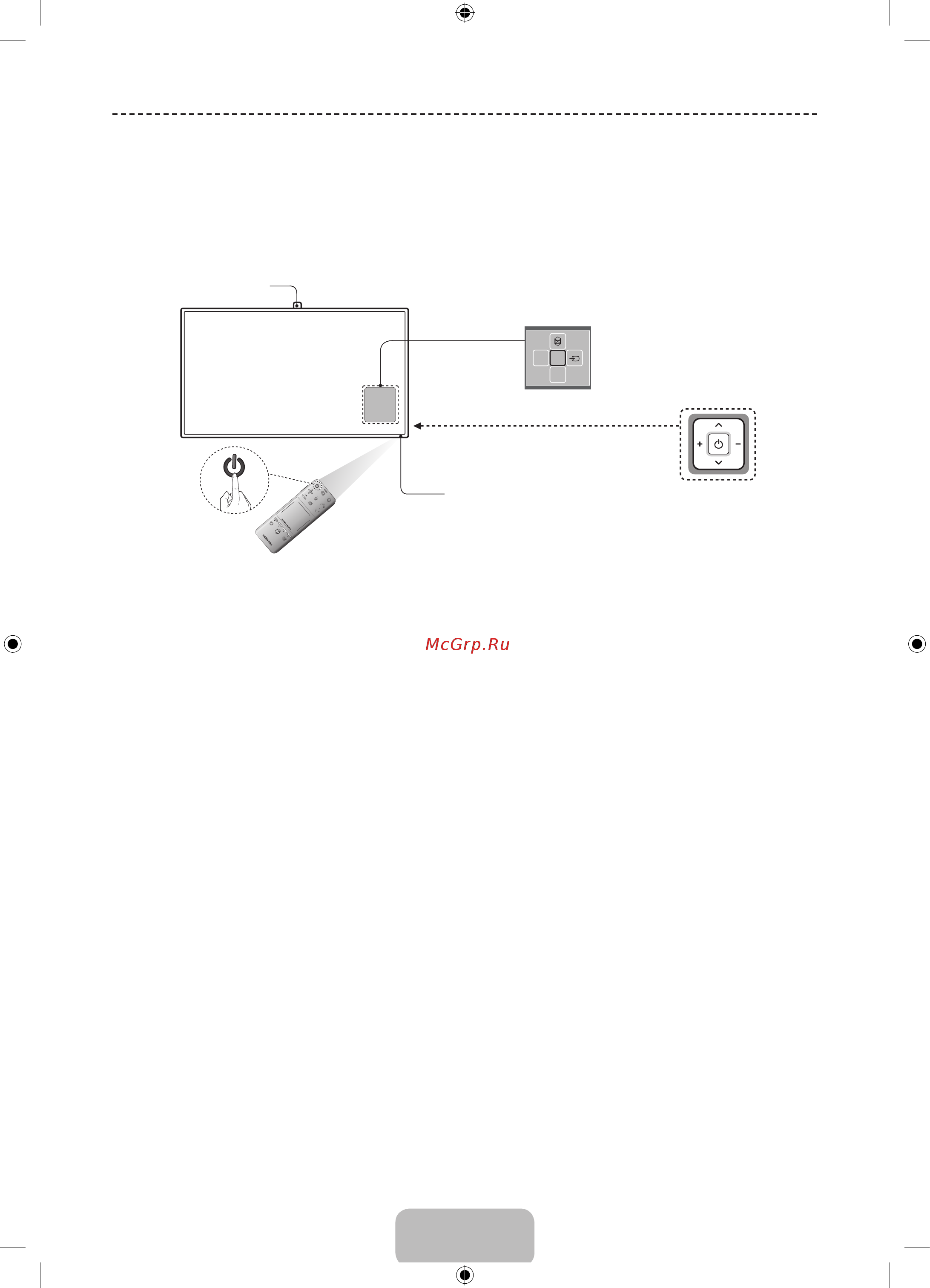 Samsung UE55F9000AT [8/25] С помощью контроллера телевизора на задней стенке телевизора представляющего собой небольшой джойстик похожий на кнопку можно управлять функциями телевизора без пульта дистанционного управления