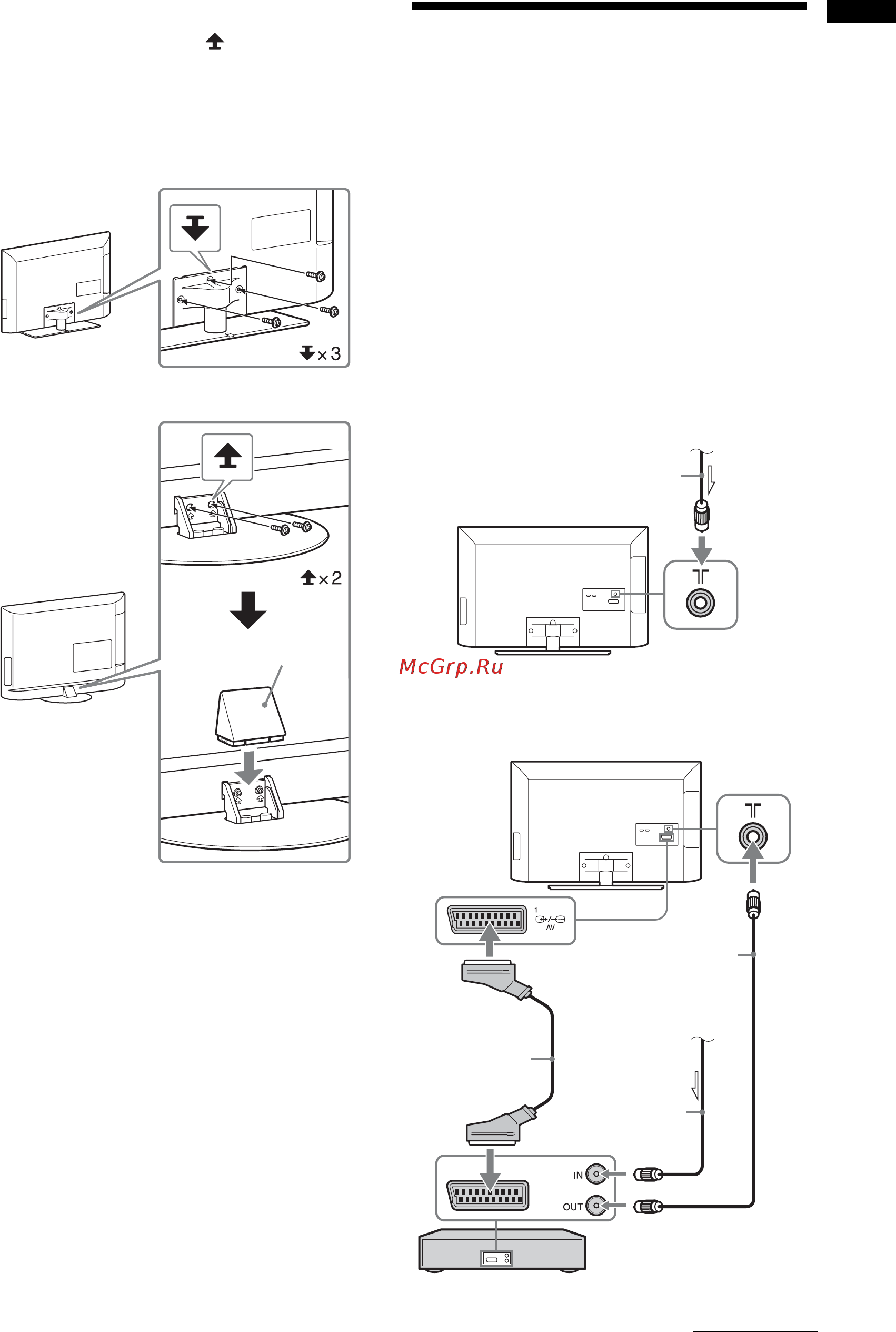 Sony BRAVIA KDL-32EX310 [93/332] Σύνδεση κεραίας καλωδιακής τηλε ρασης συσκευής ίντε συσκευής εγγραφής dvd