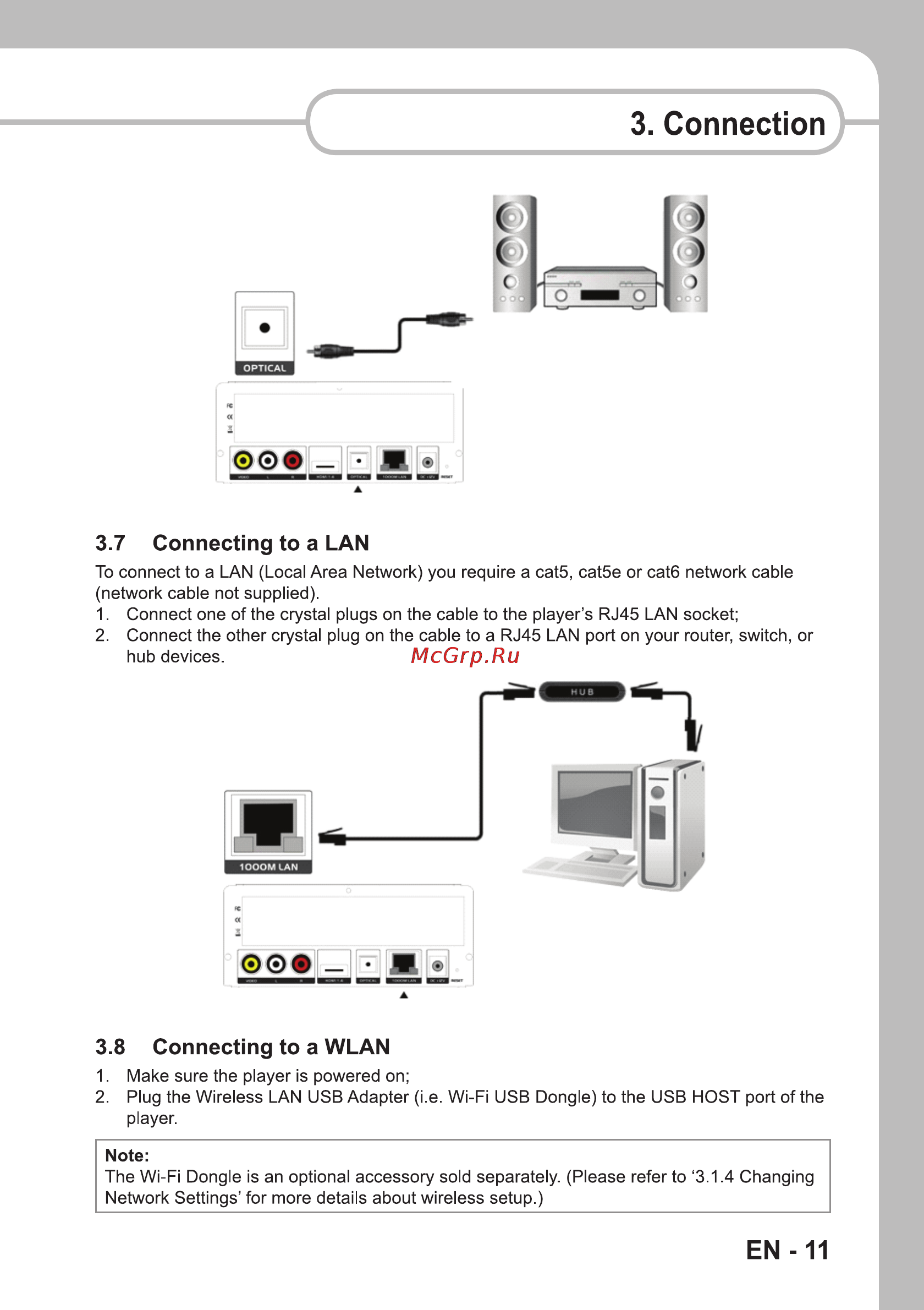 Sencor SMP 9000 [13/68] Connection