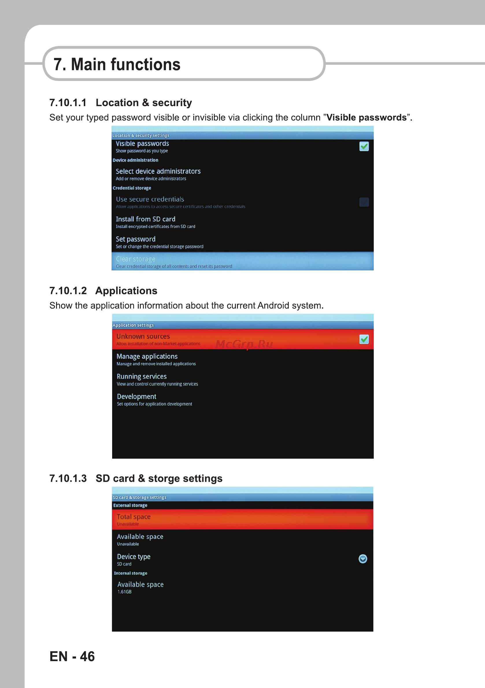 Sencor SMP 9000 [48/68] Main functions