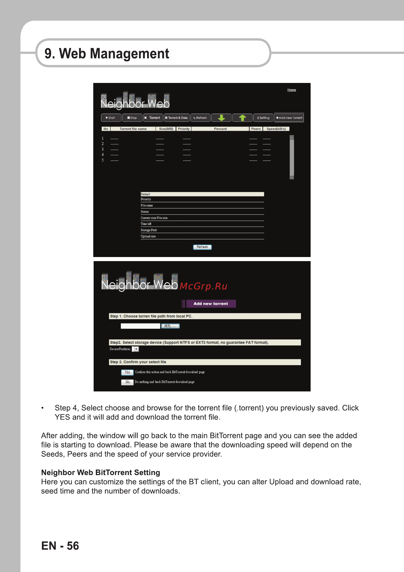 Sencor SMP 9000 [58/68] Web management