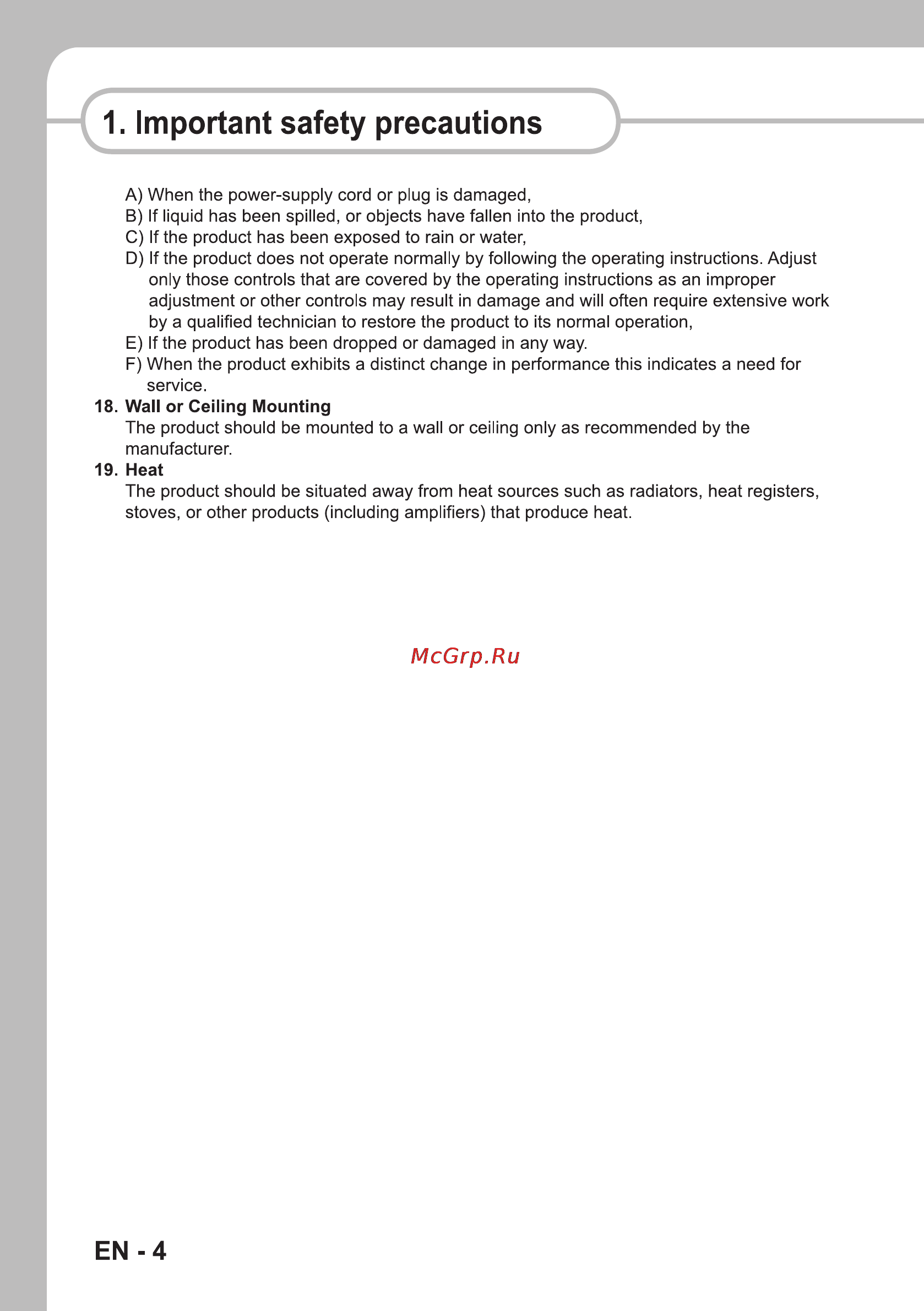 Sencor SMP 9000 [6/68] Important safety precautions