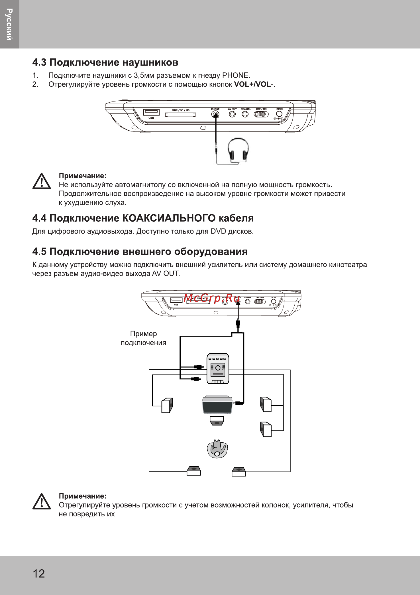 Sencor SPV 7950 HELLO KITTY [13/34] Подключение наушников