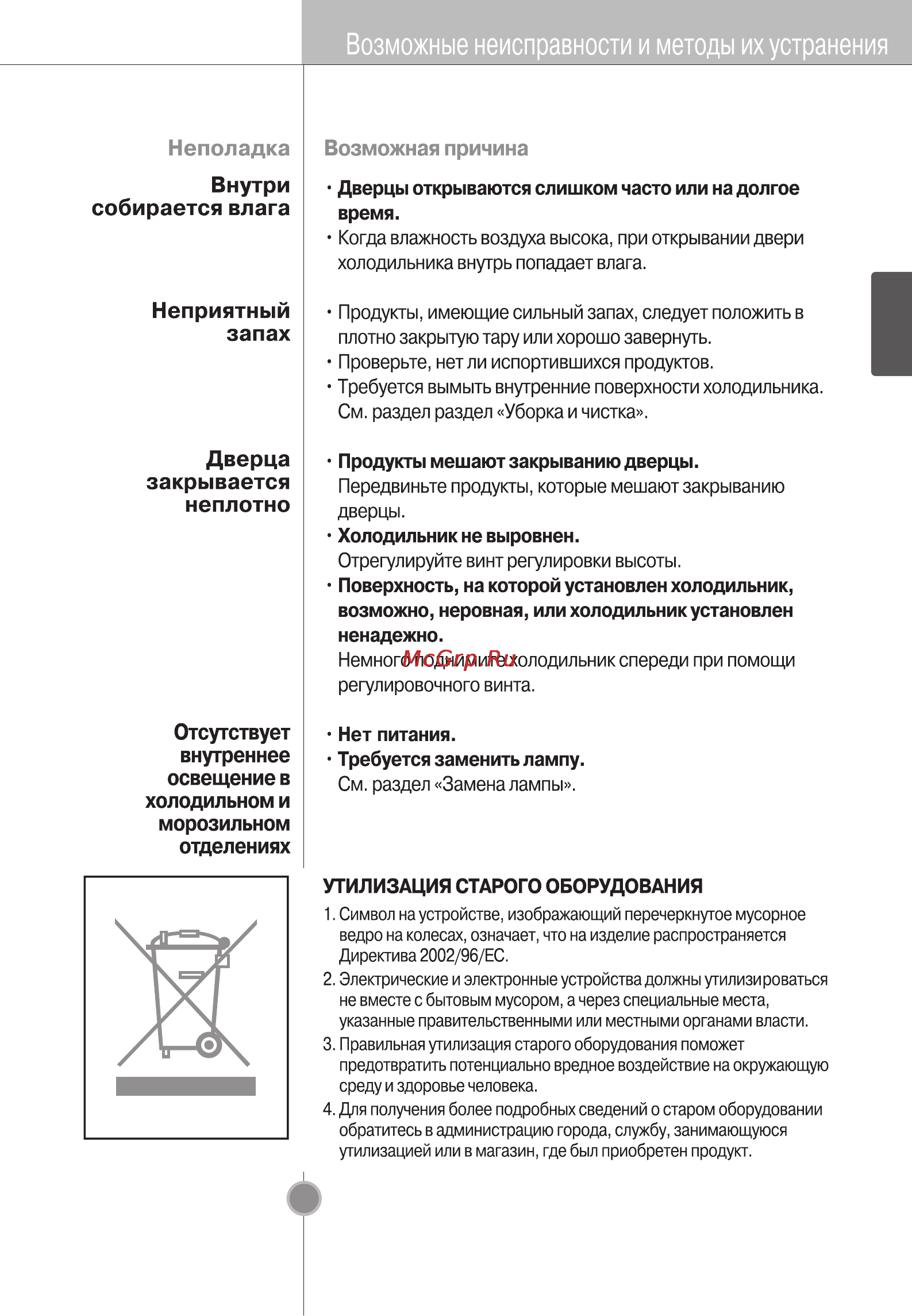 LG GC-F439WSQK.AAVQCIS Инструкция по эксплуатации онлайн [30/33] 86091