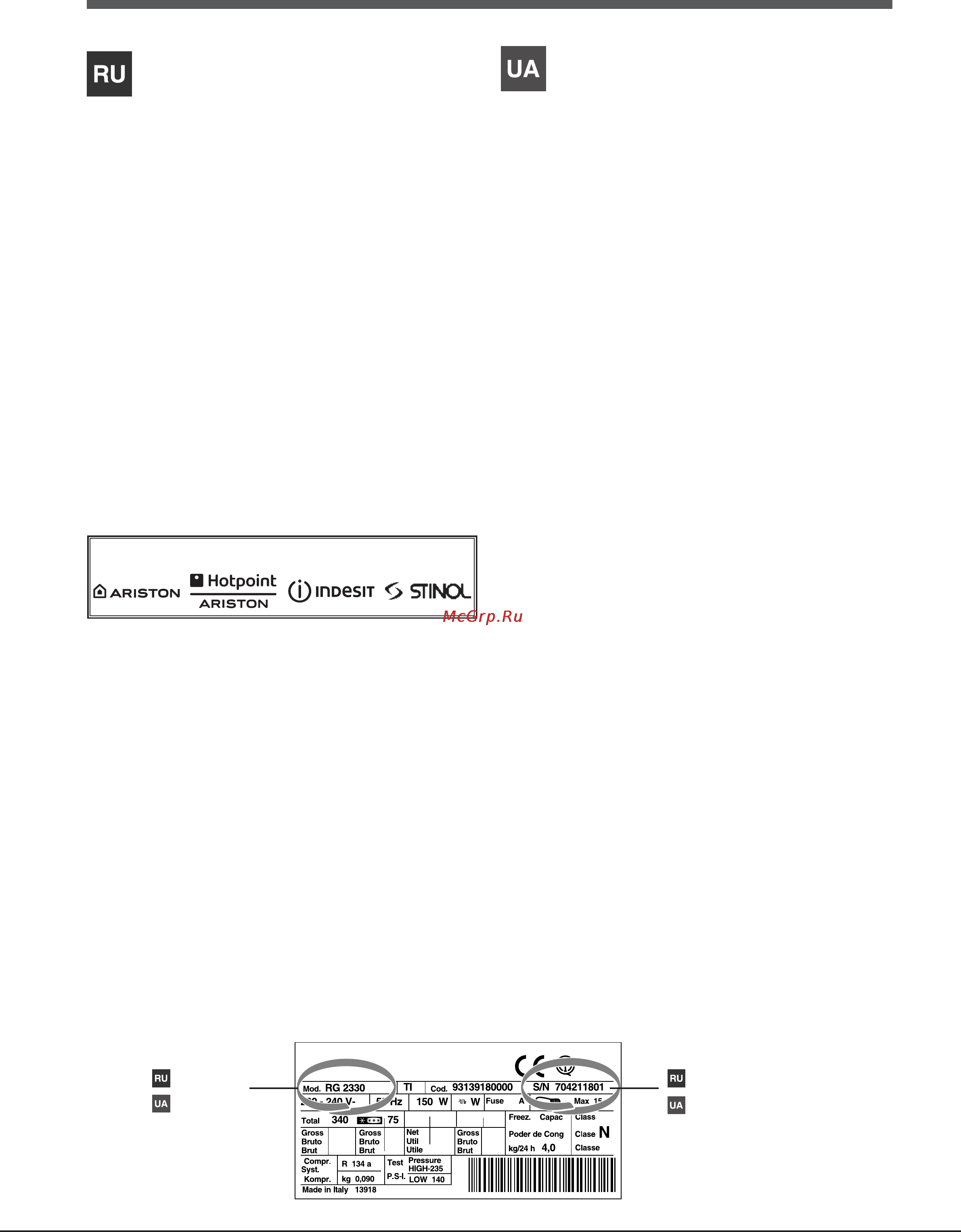 Indesit PBAA 347 F(RU) [2/10] Допомога