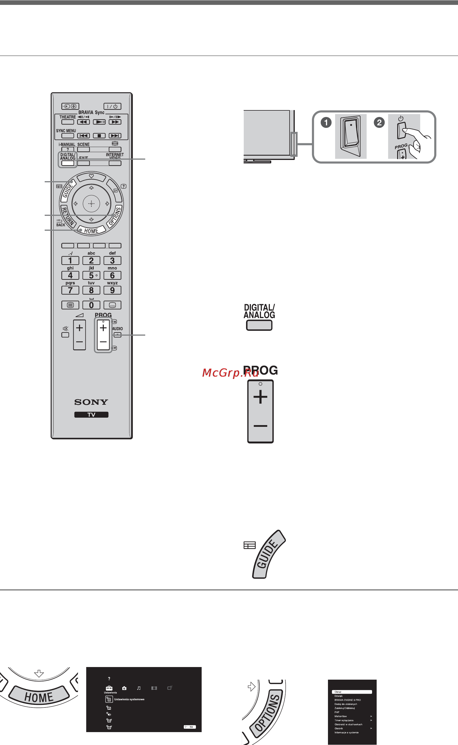 Sony BRAVIA KDL-32EX705 [122/214] Odbiór audycji telewizyjnych