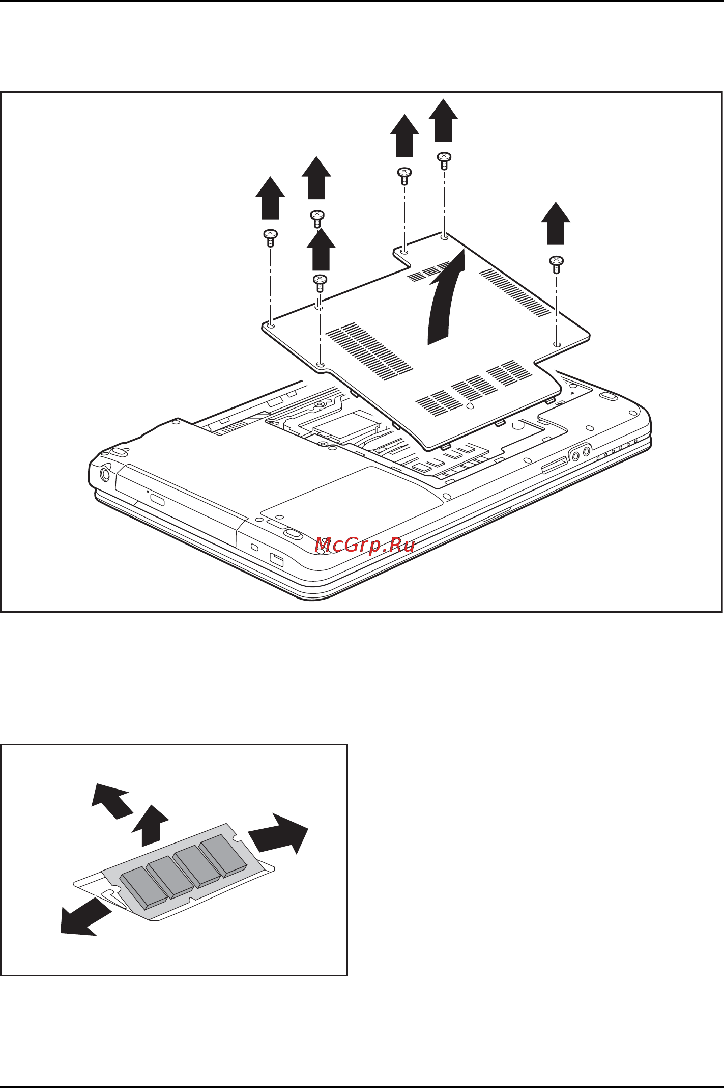 Fujitsu LIFEBOOK A5120MPAD2RU [58/87] Снятие модуля памяти