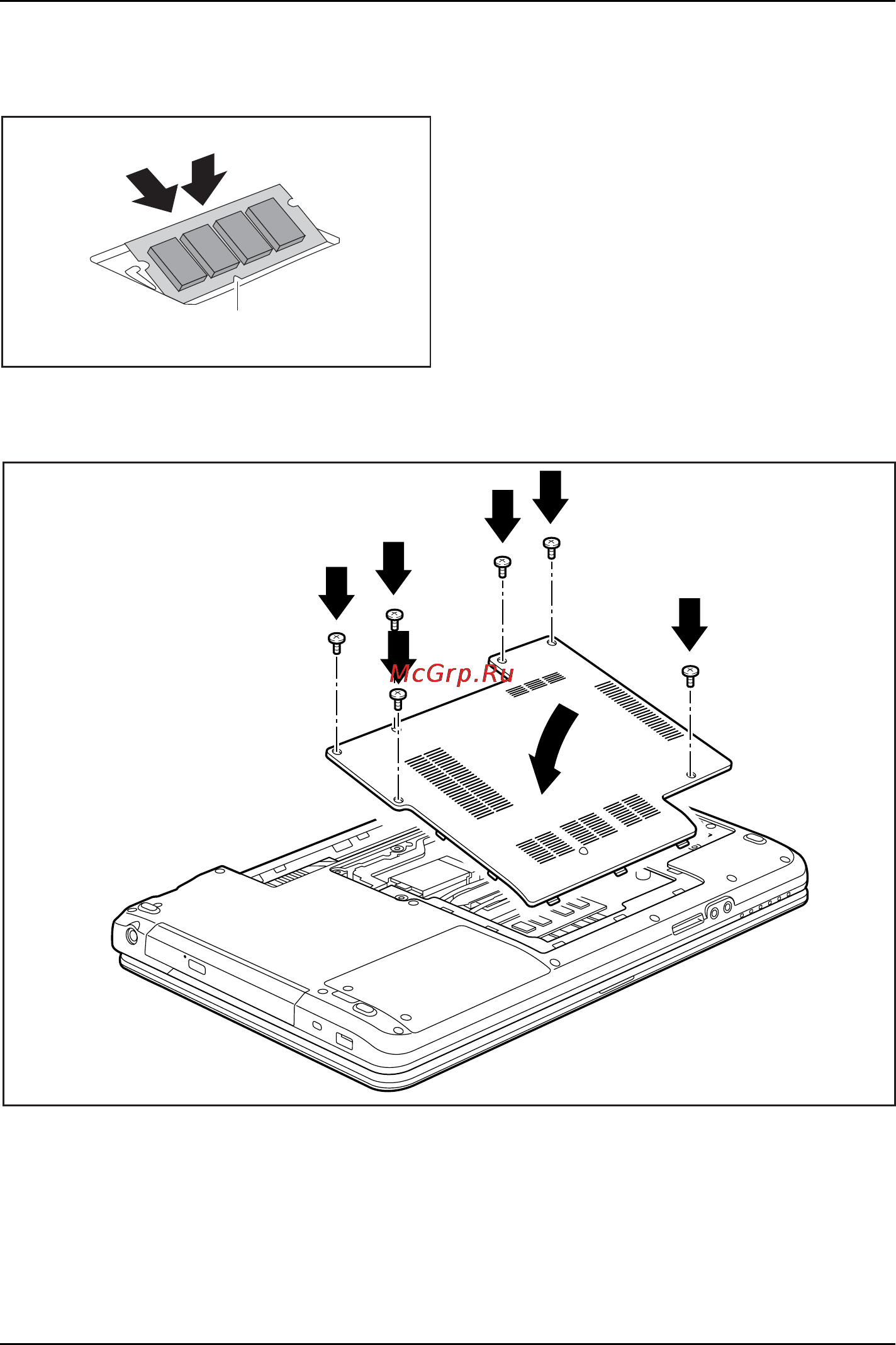 Fujitsu LIFEBOOK A5120MPAD2RU [59/87] Установка модуля памяти