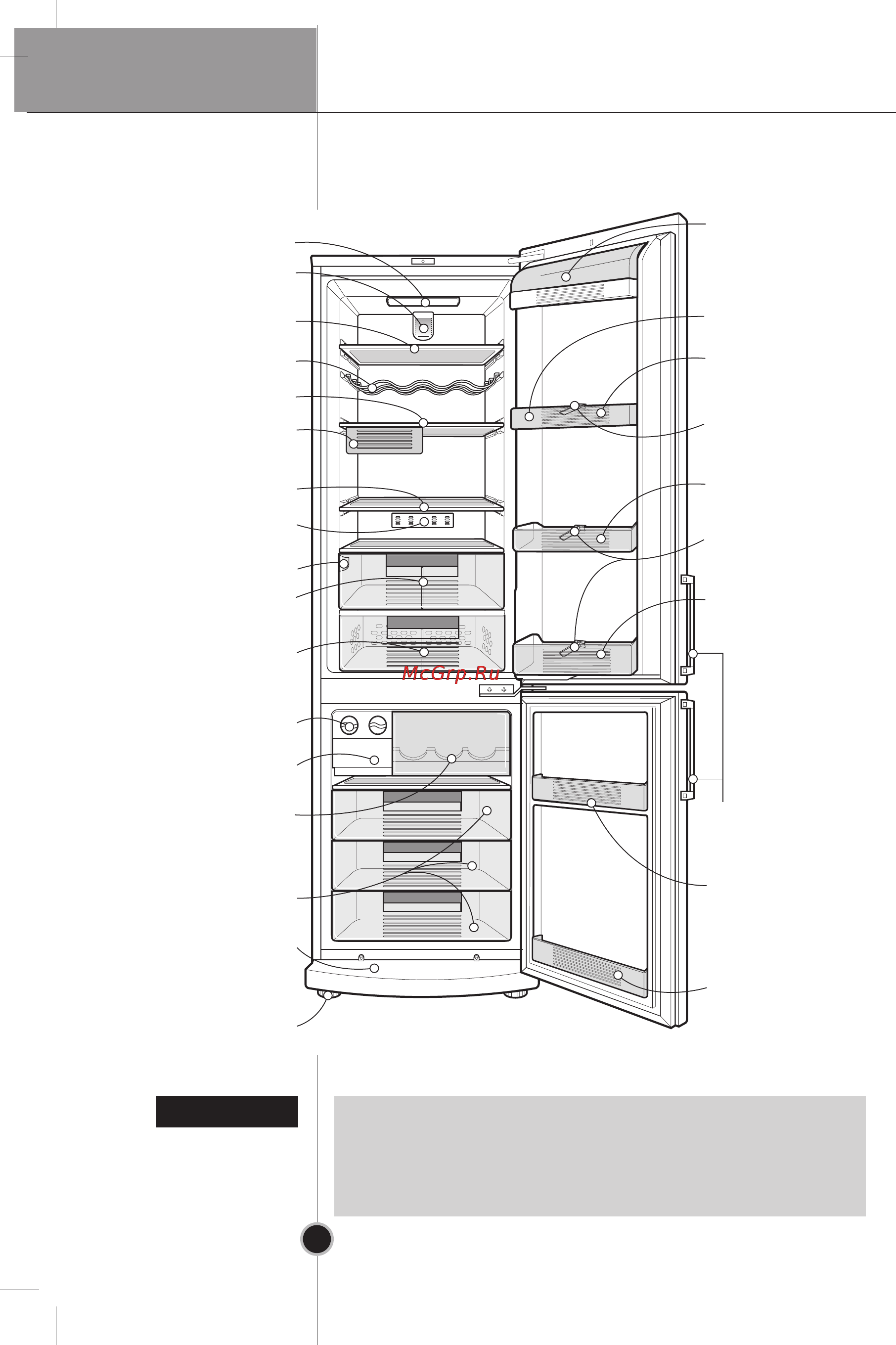 LG GA-449UVBA [12/60] Основные части холодильника