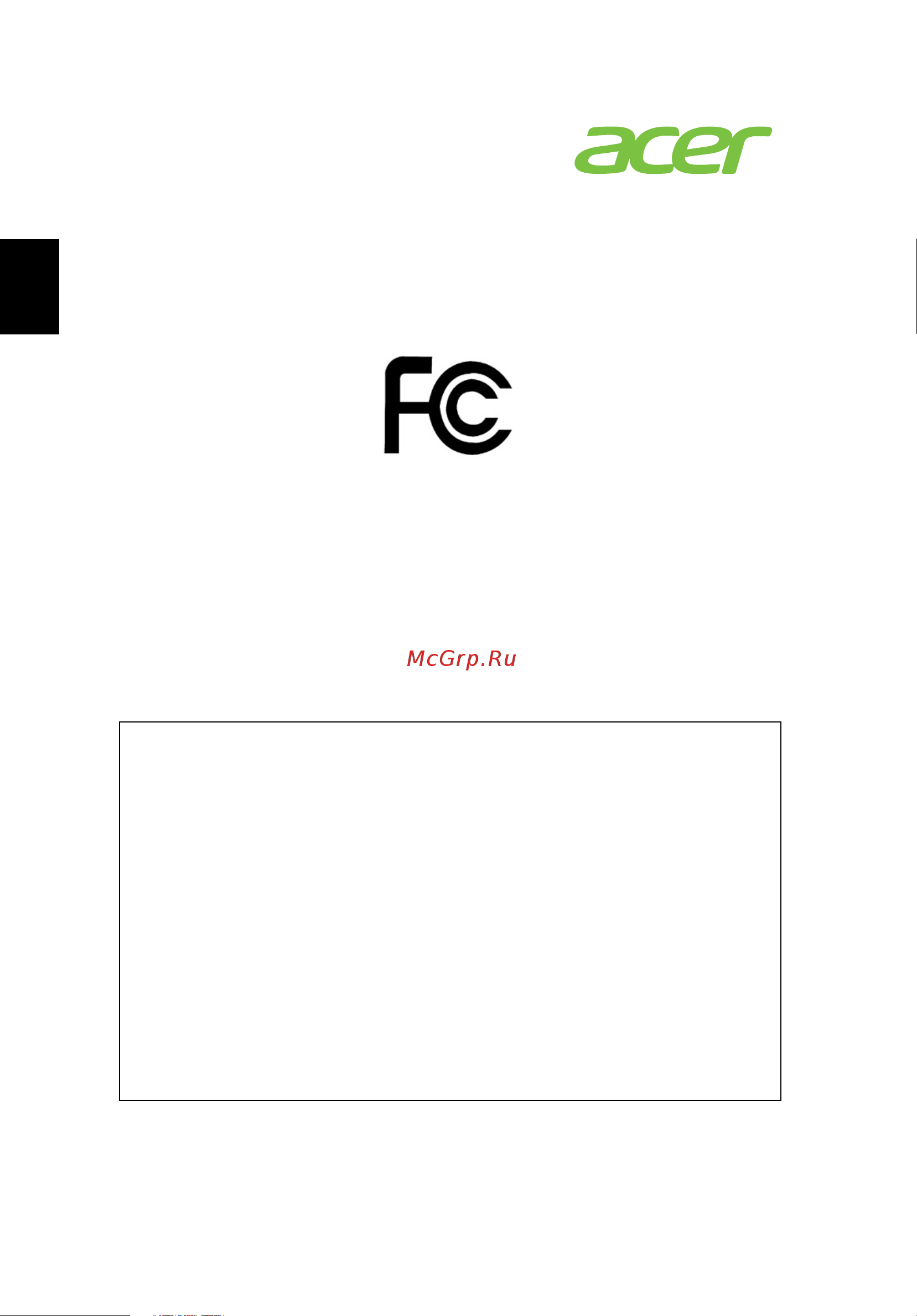 Acer aspire zc-105, dq.ss1er.001 [28/29] Federal communications commission