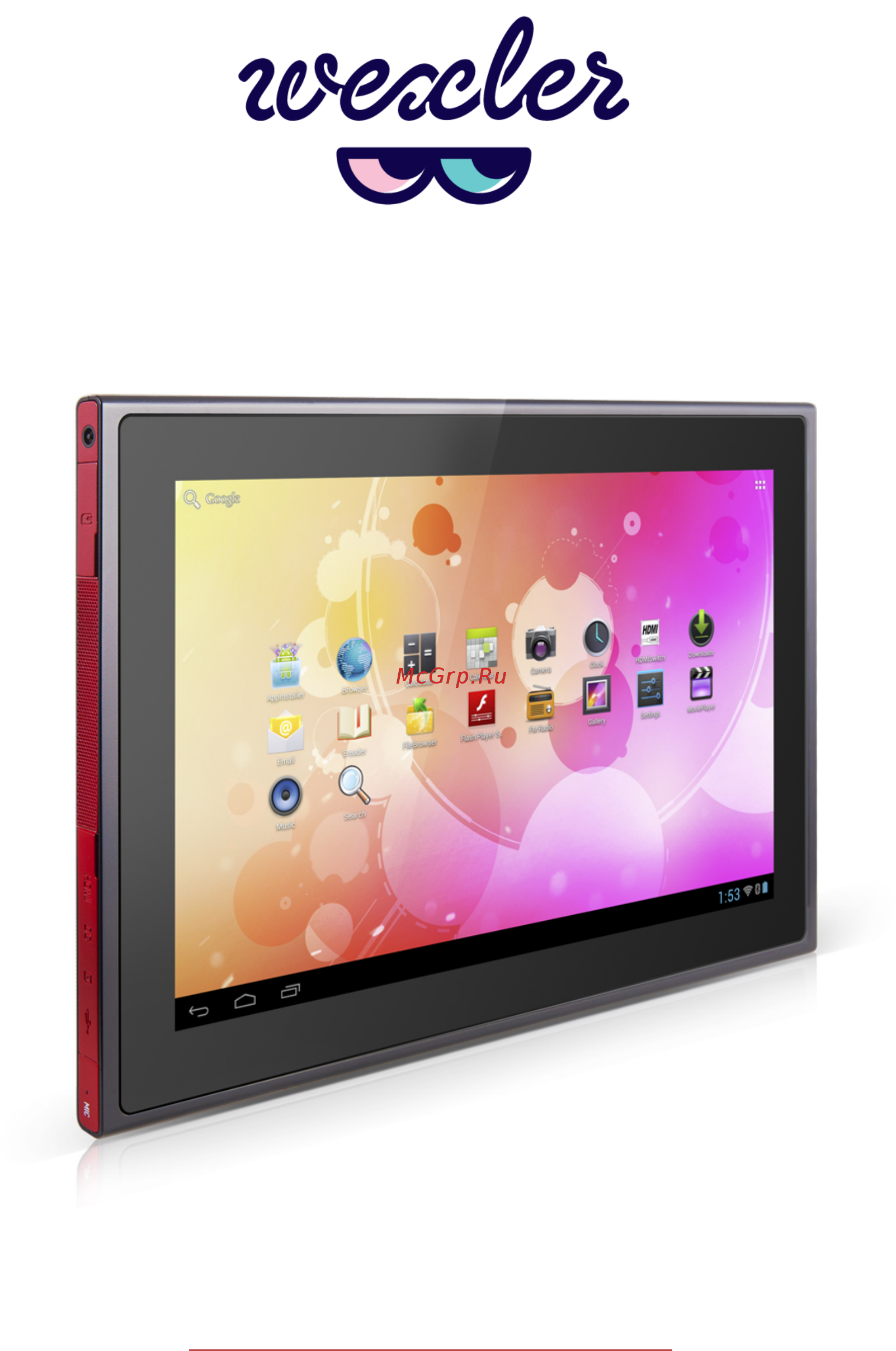 Wexler TAB 10IS 8GB + 3G Инструкция по эксплуатации онлайн