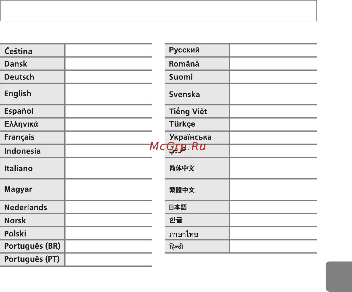 Nikon L320(EU) BK [165/204] Язык language