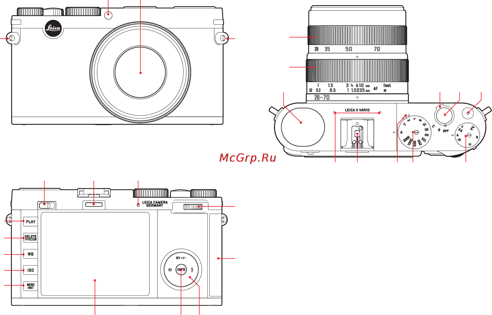 Leica X Vario Black Инструкция по эксплуатации онлайн [2/197] 86332