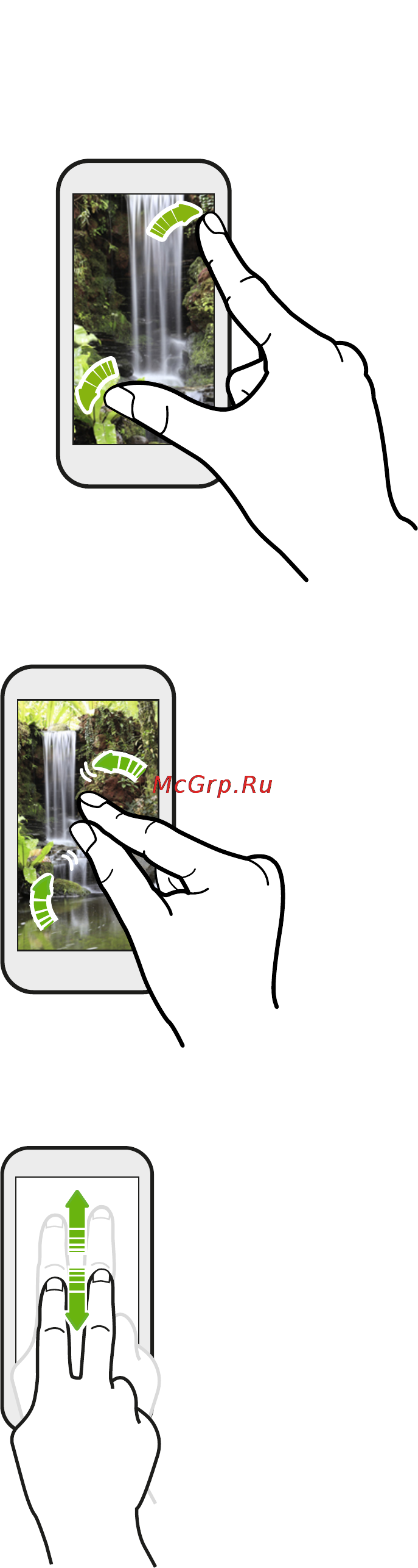 HTC One Dual Sim Black [27/201] Проведение двумя пальцами