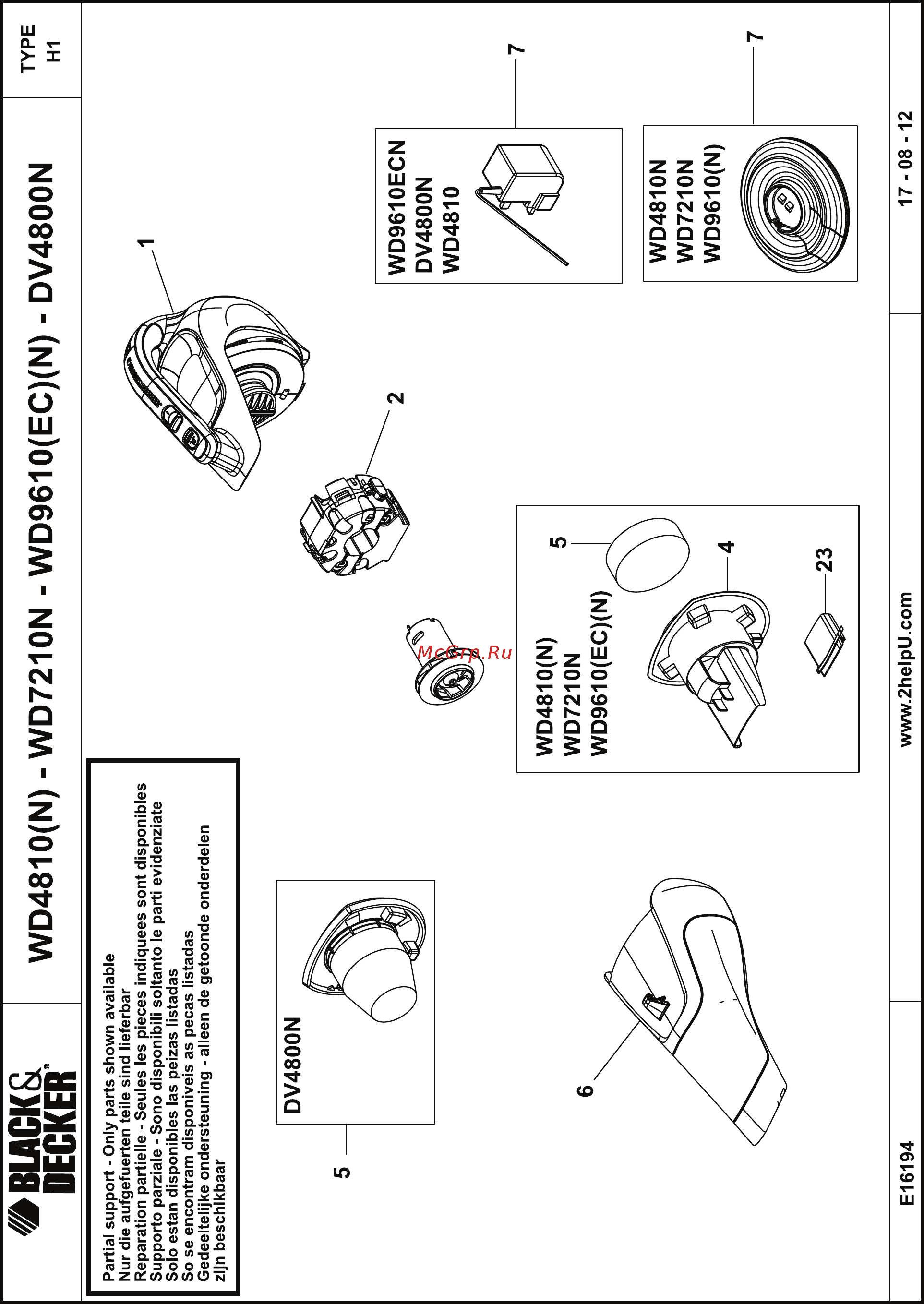 Black & Decker DV9610NF Инструкция по эксплуатации онлайн [10/12] 28723