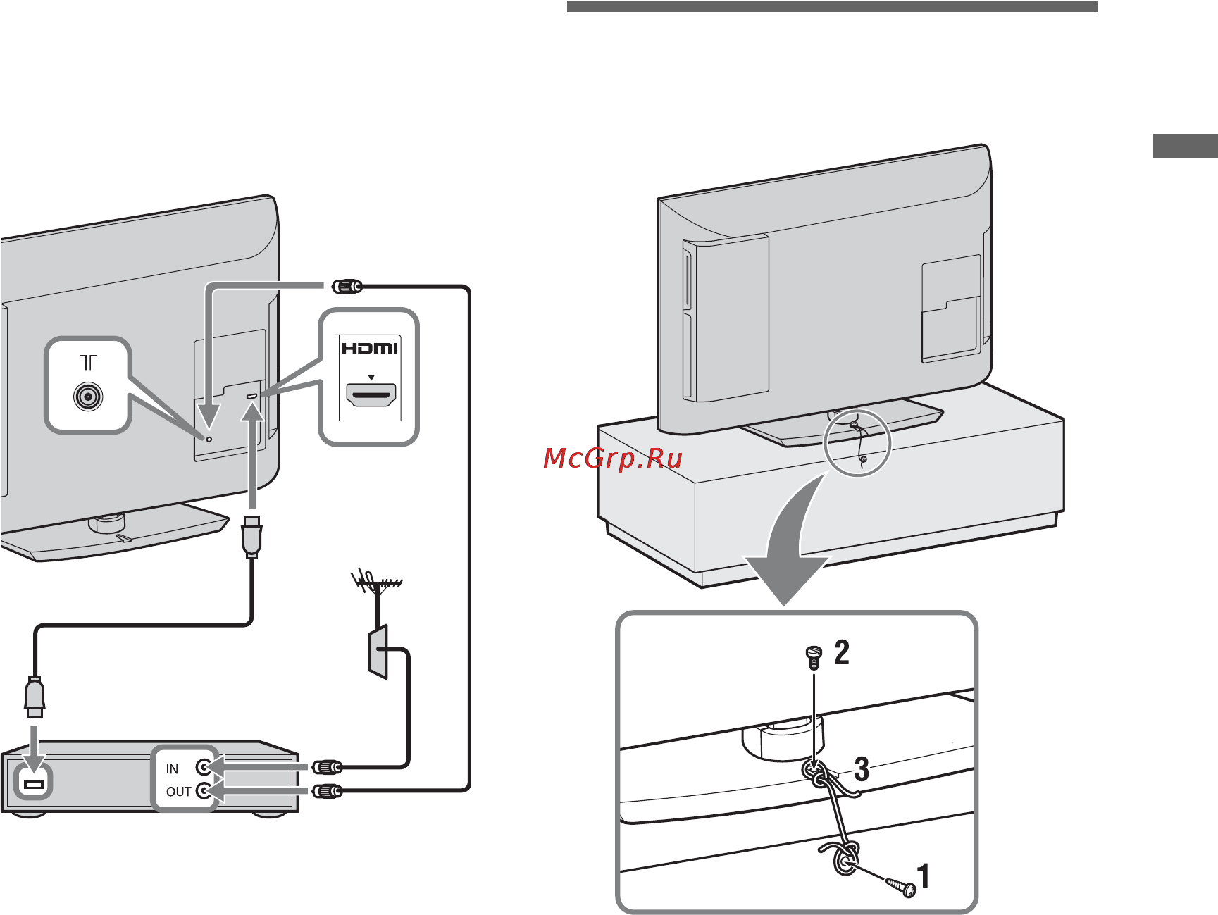 Sony BRAVIA KDL-32EX40B [5/92] Устойчивая установка телевизора