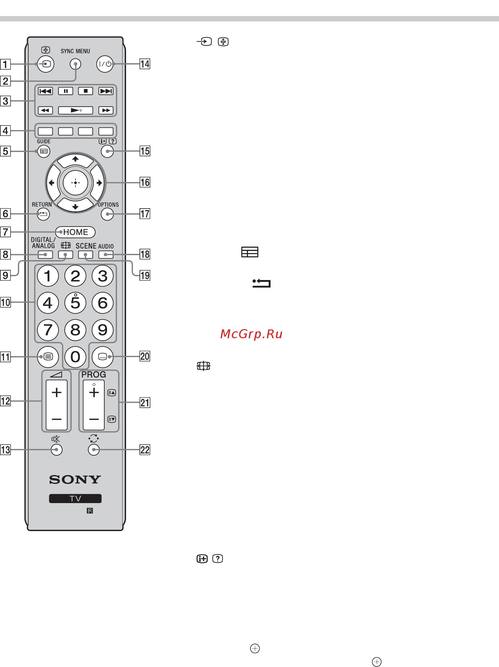 Sony BRAVIA KDL-32BX340 [13/588] Présentation de la télécommande
