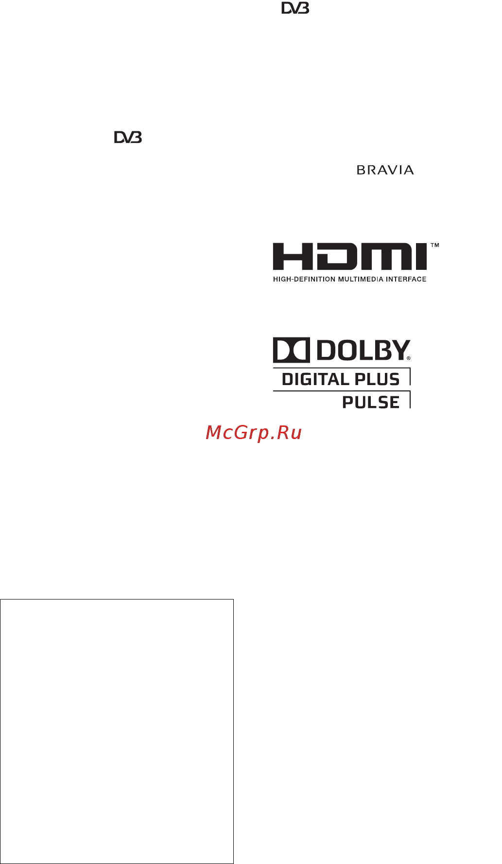 Sony BRAVIA KDL-40BX440 [150/588] Aviso para a função de televisão digital