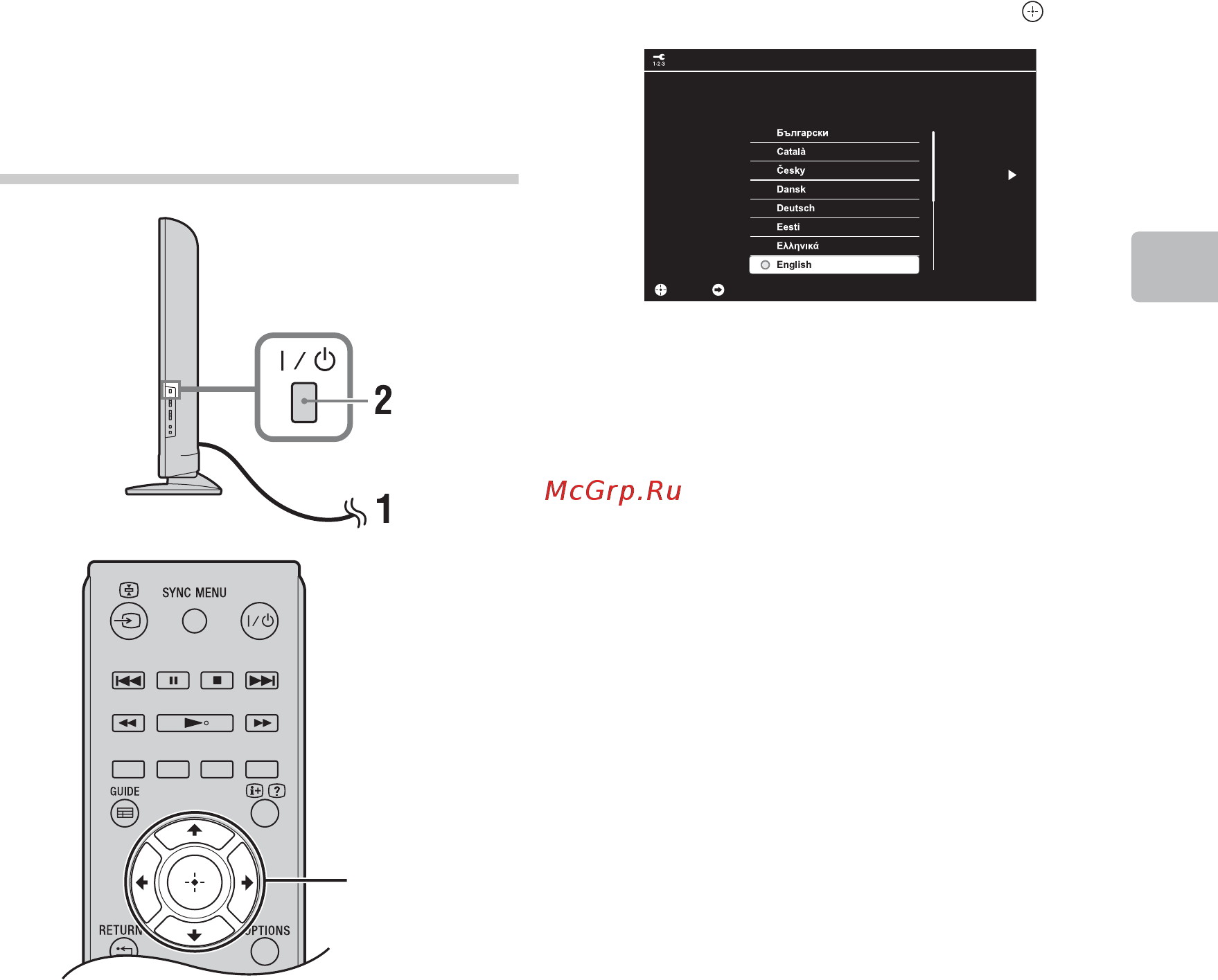 Sony BRAVIA KDL-32BX340 [183/588] Wybór języka kraju regionu i miejsca