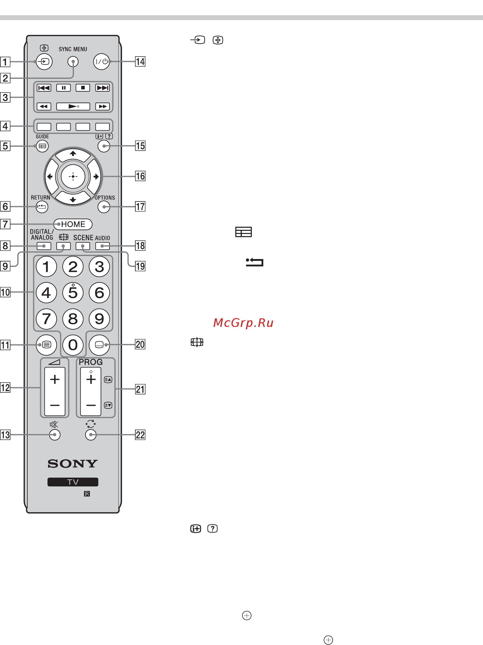 Sony BRAVIA KDL-32BX340 [217/588] Uzaktan kumandaya genel bakış